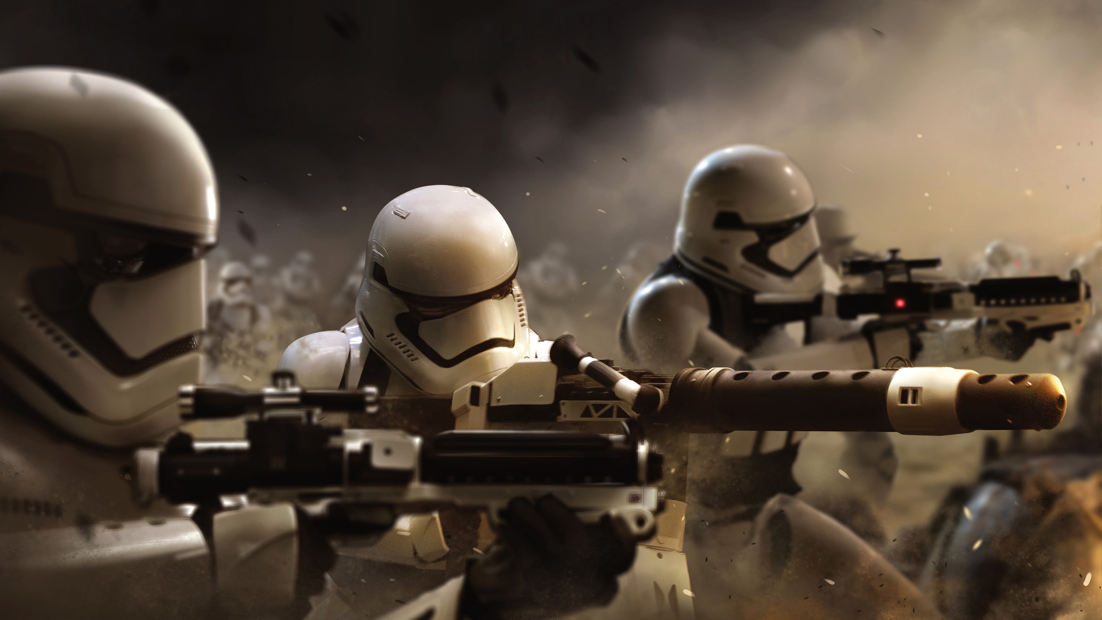 Star Wars Storm Troopers illustration The Force Awakens 2k 4k
