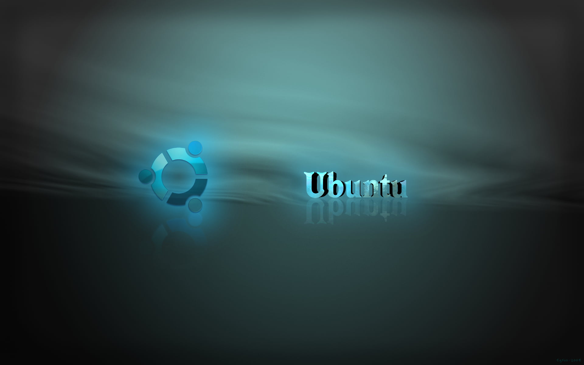 Ubuntu Blue logo Computers Linux text illuminated 2k