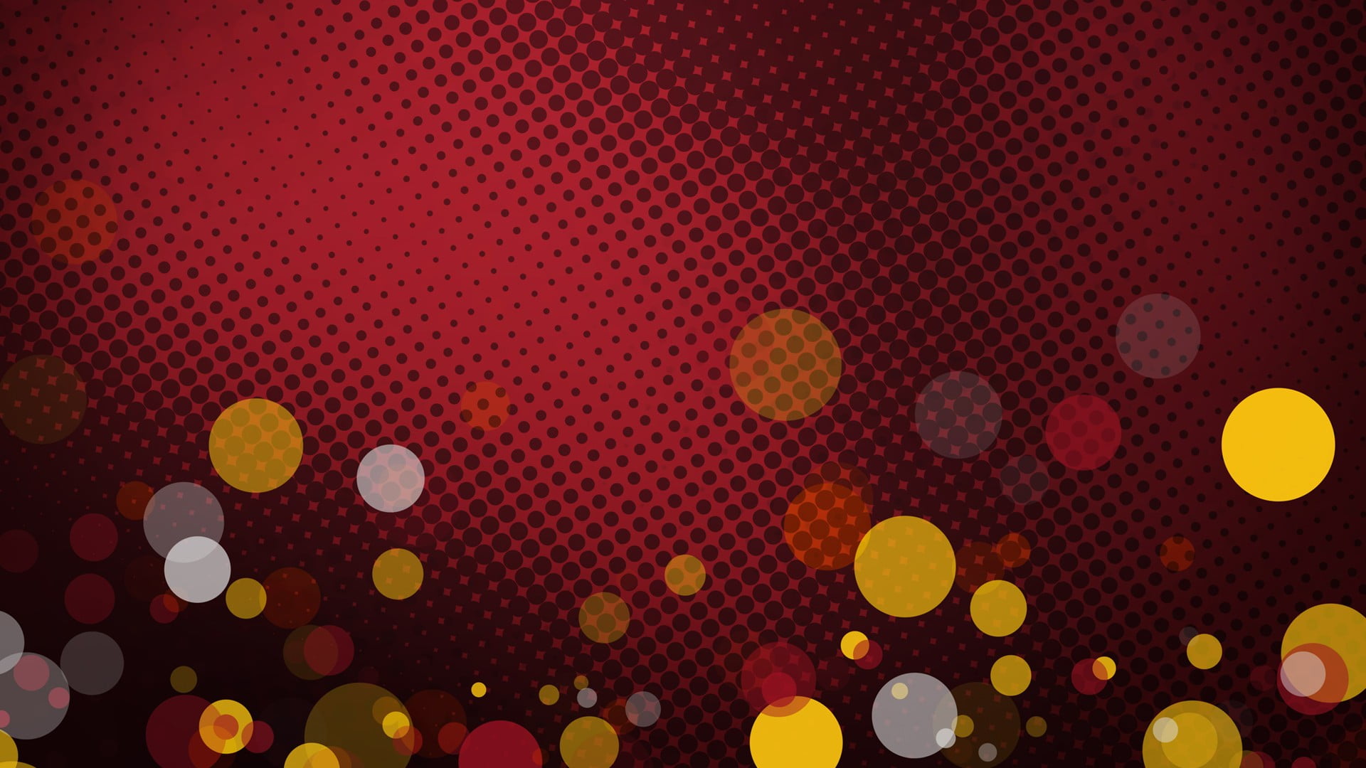 abstract shapes red bokeh pattern spotted backgrounds 2k