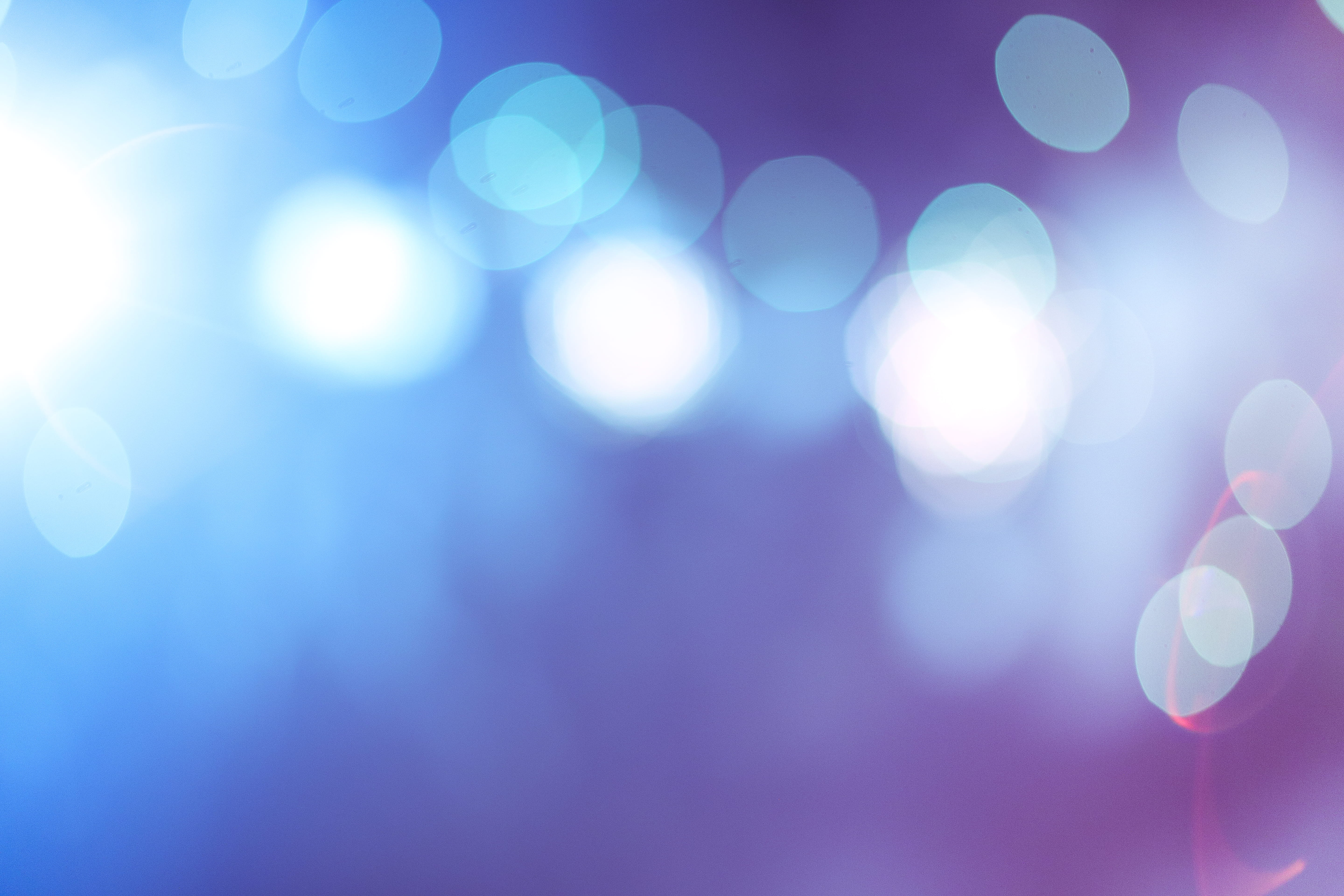 Blue Abstract Bokeh Lights flares room for text defocused 2k 4k 5k