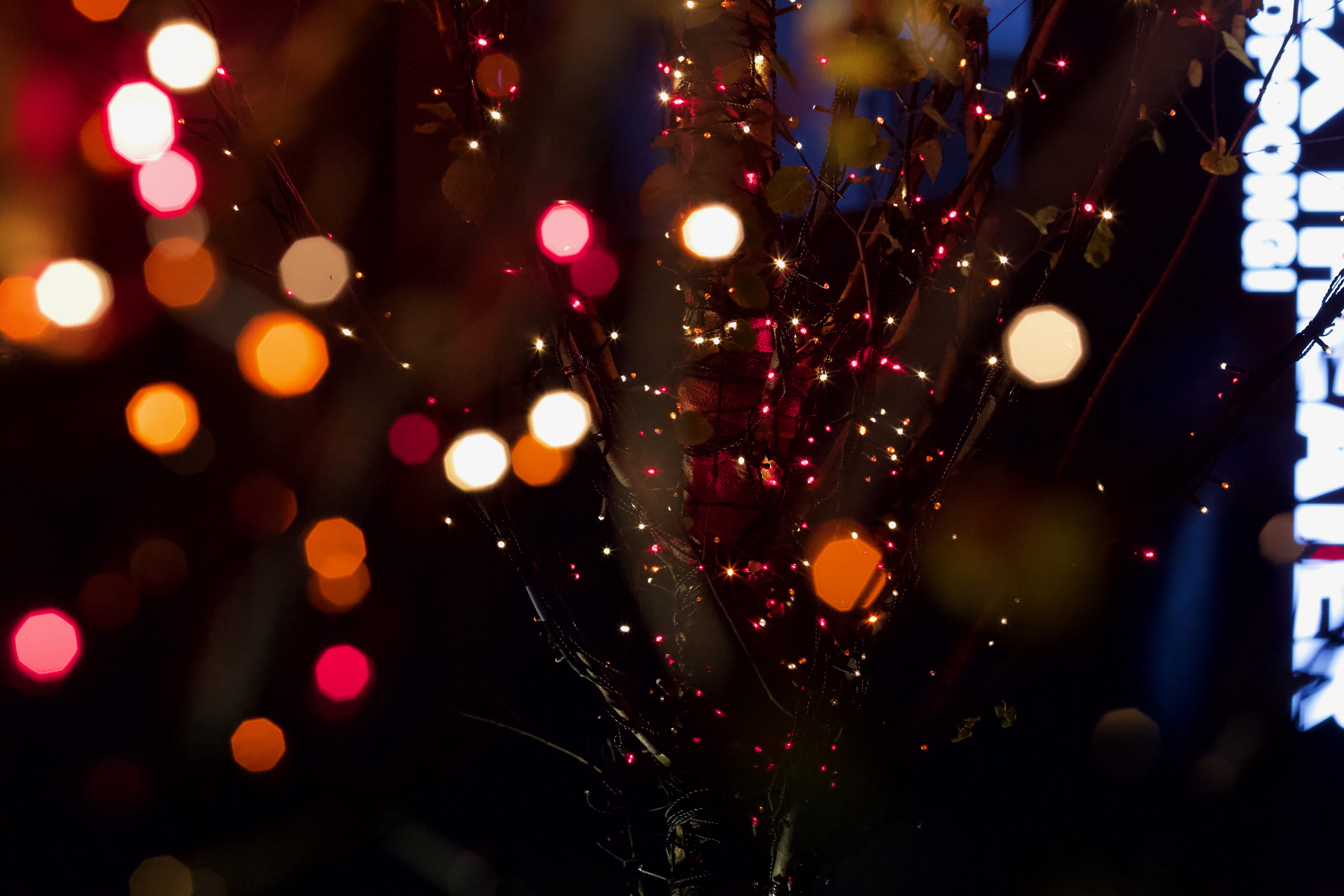 bokeh effect light paper confetti tokyo roppongi japan 2k 4k 5k