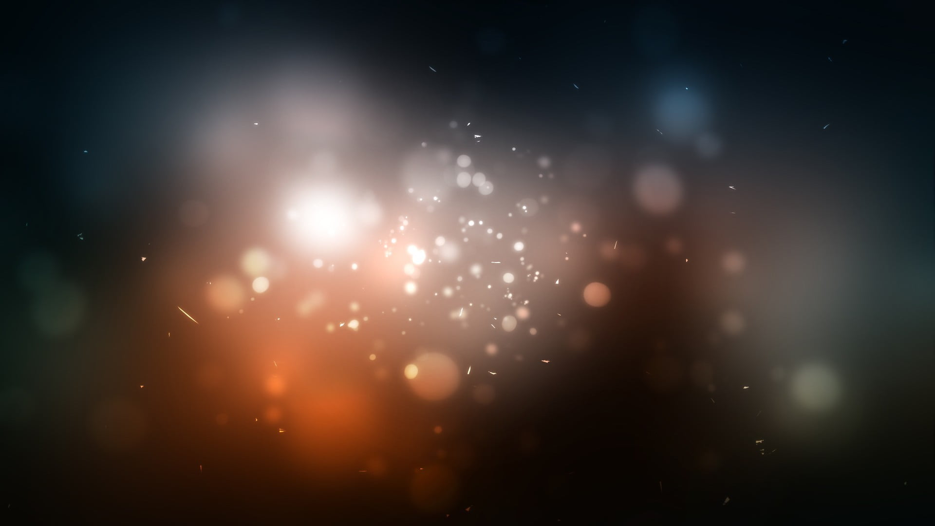 bokeh lights gradient blurred digital art night star space 2k