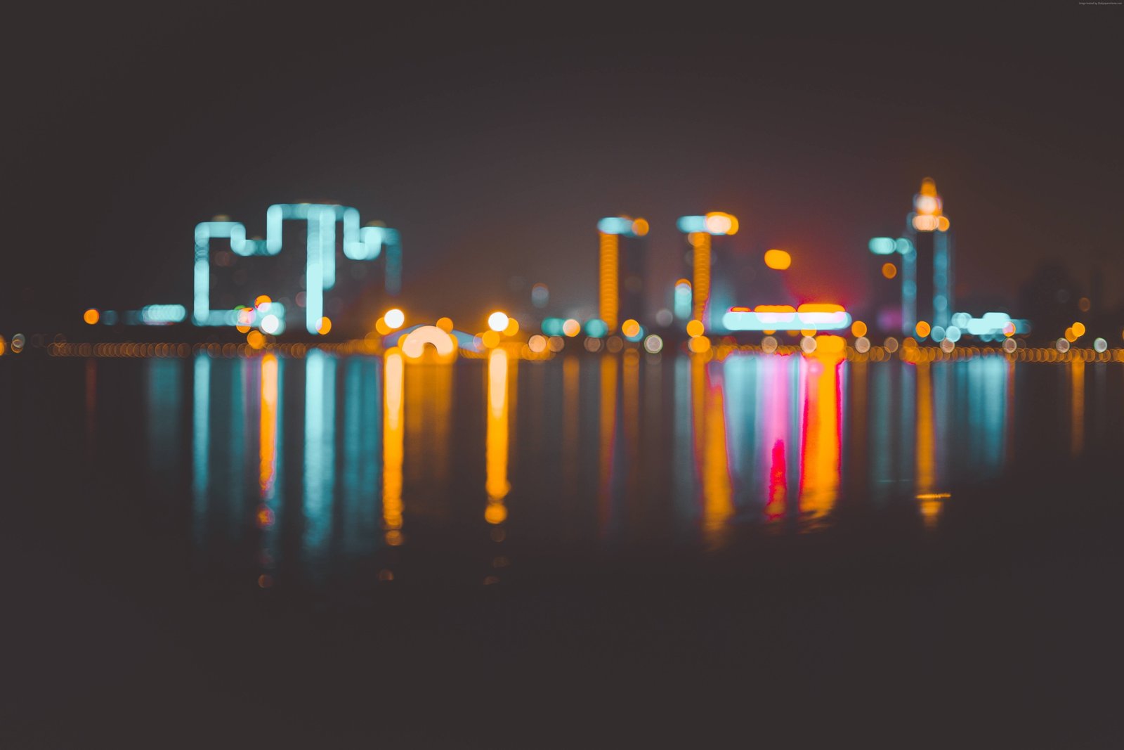 City Blur Bokeh Night 2k 4k 5k