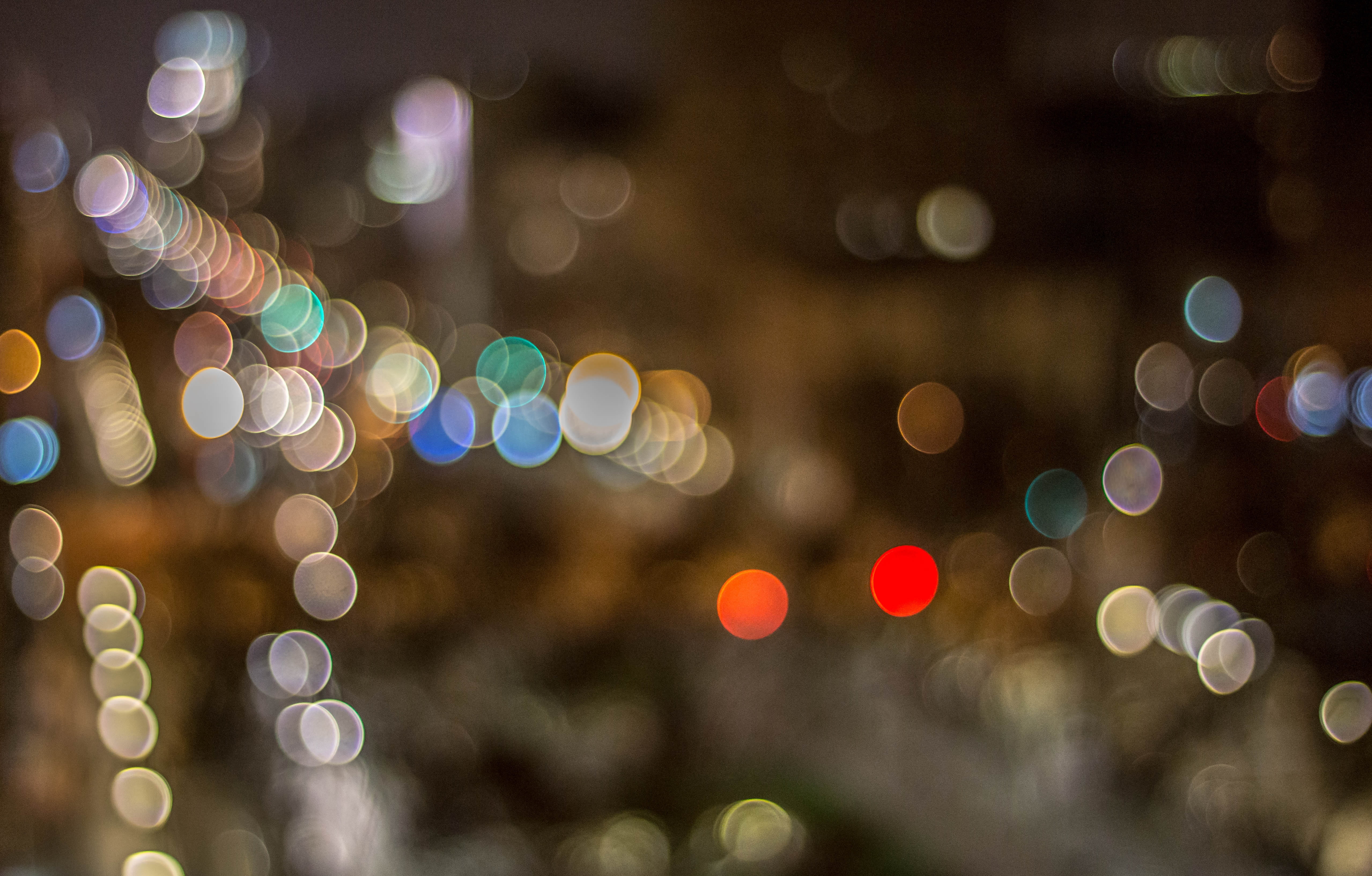 bokeh photography city lights night barcelona spain urban 2k 4k 5k