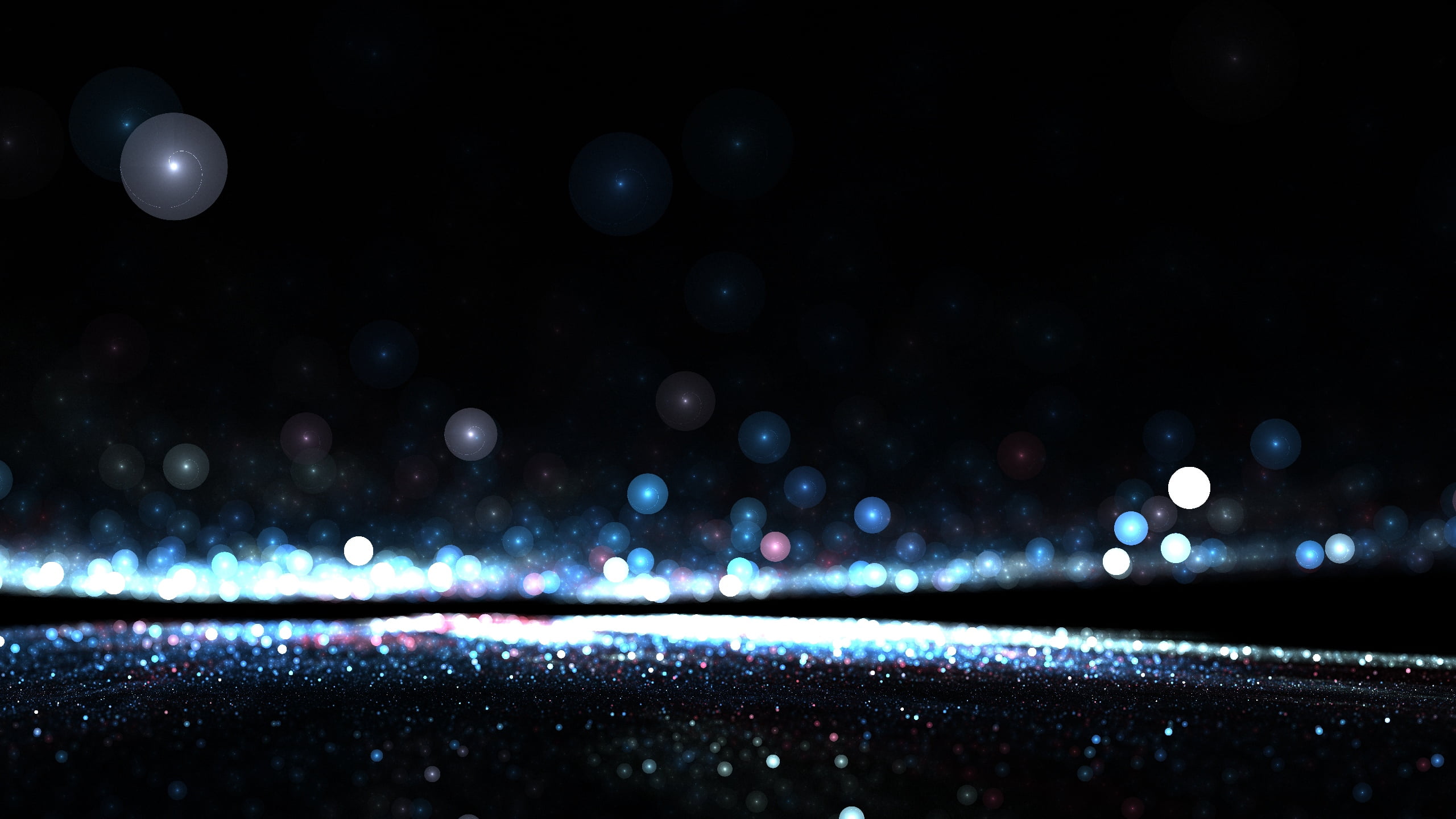 bokeh photography line glitter glare dark night abstract 2k