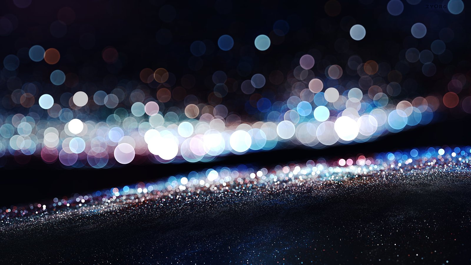 bokeh blue and white photography lights macro circle 2k
