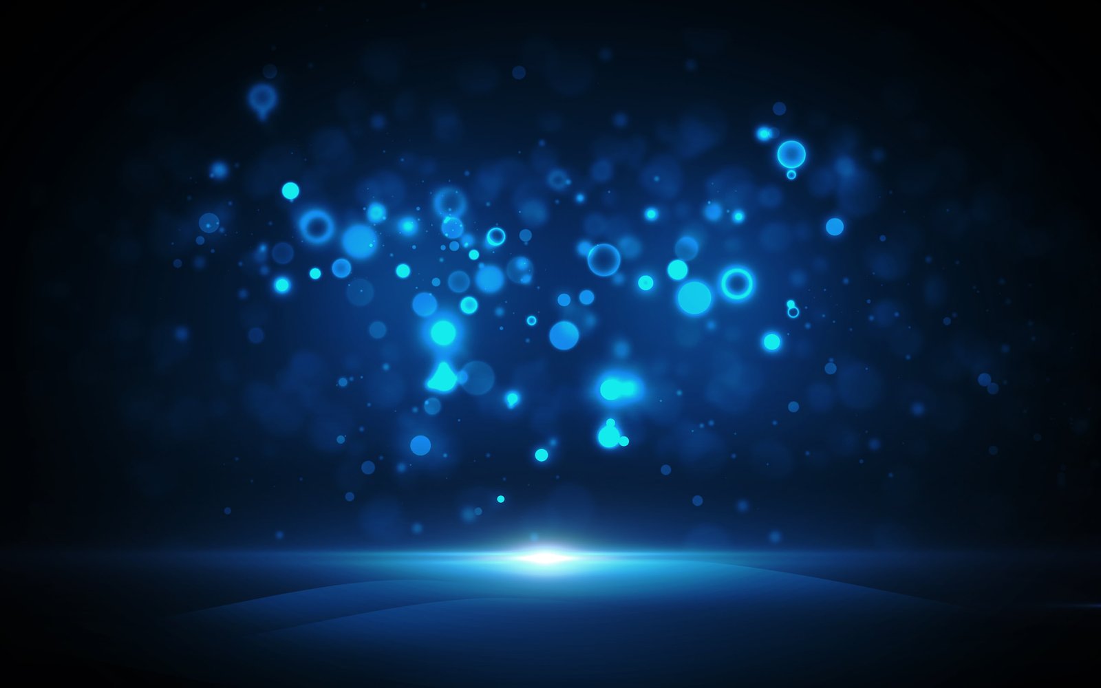 Bokeh Blurred Dark Blue Circles 2k