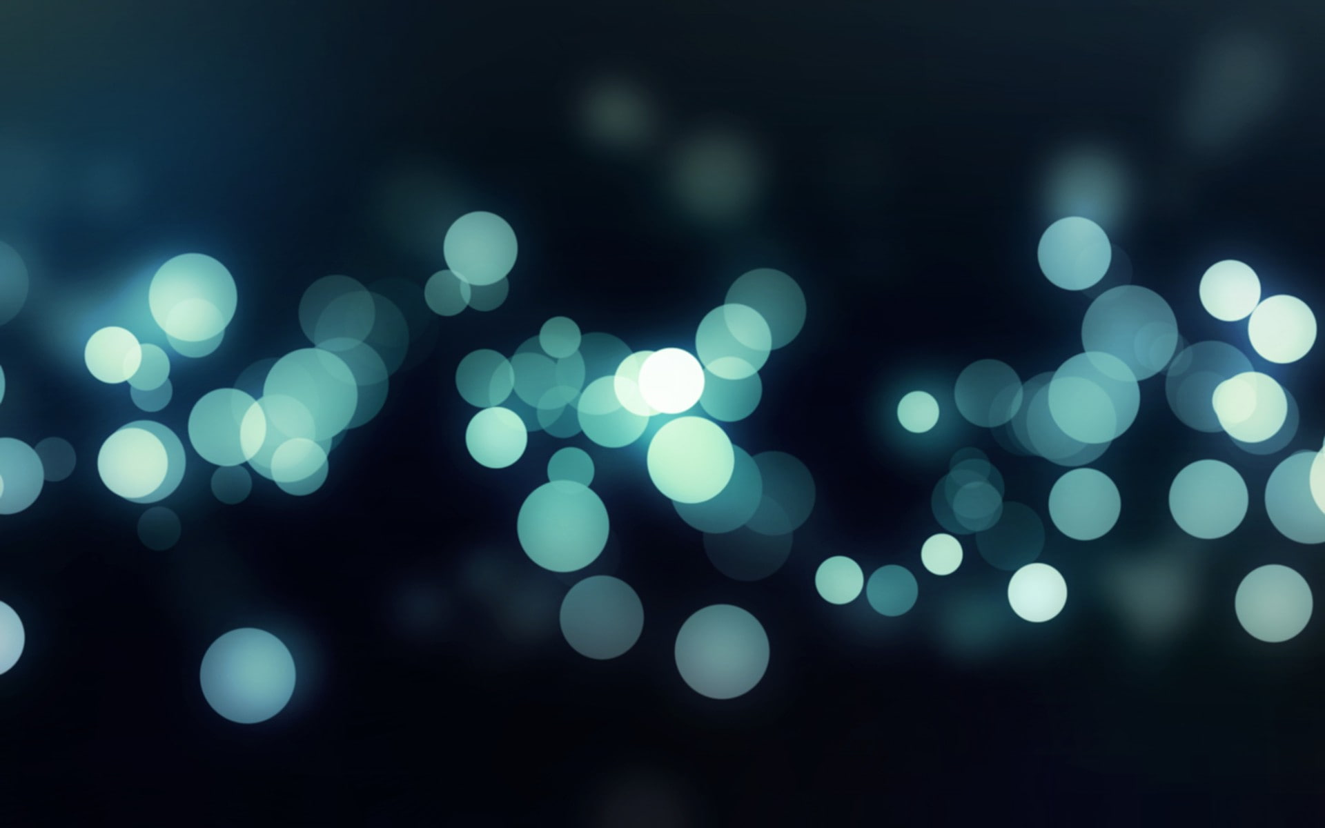 bokeh digital art blue dots cyan 2k