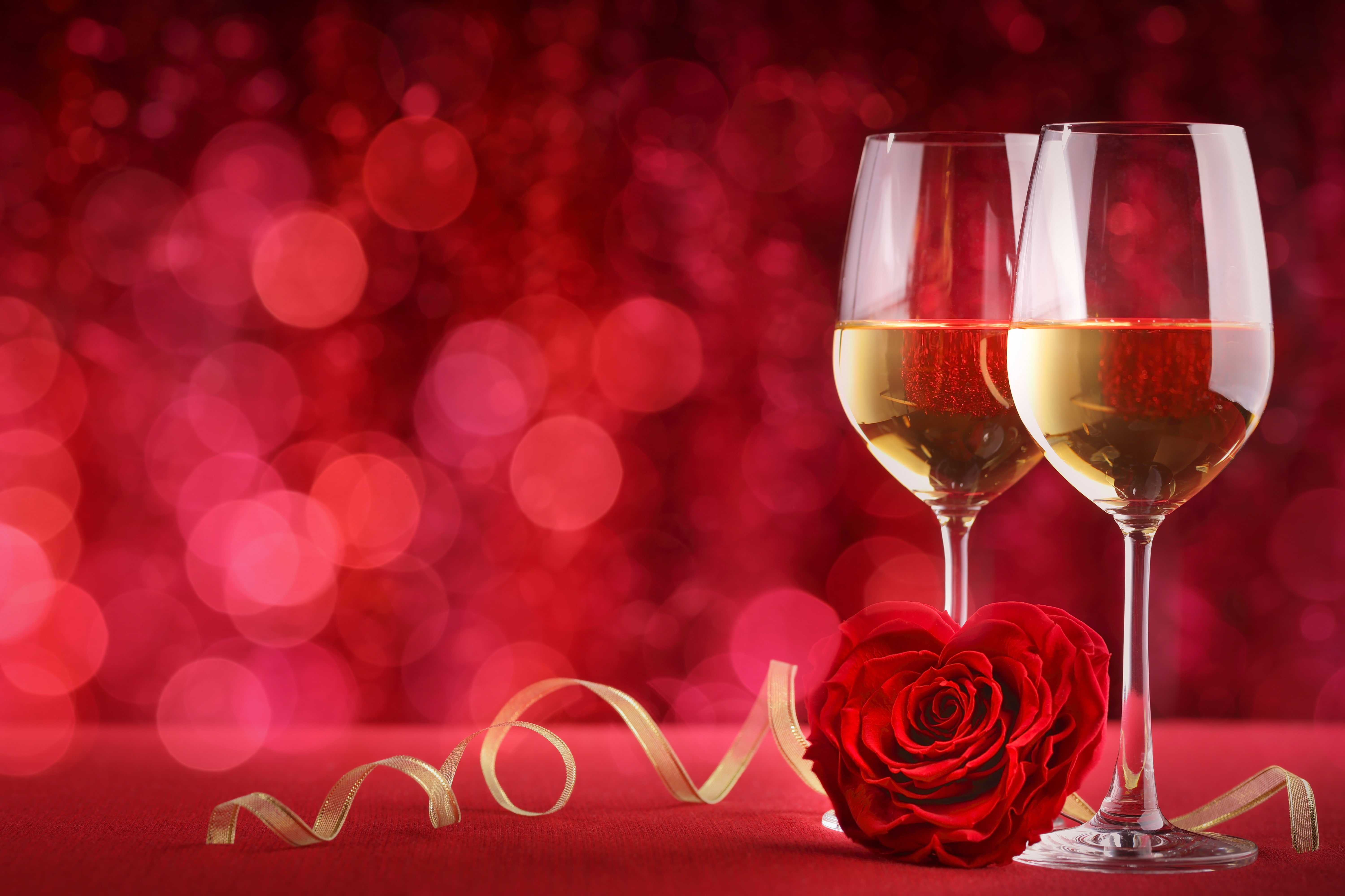 glasses red love background romantic bokeh valentine s day 2k 4k 5k