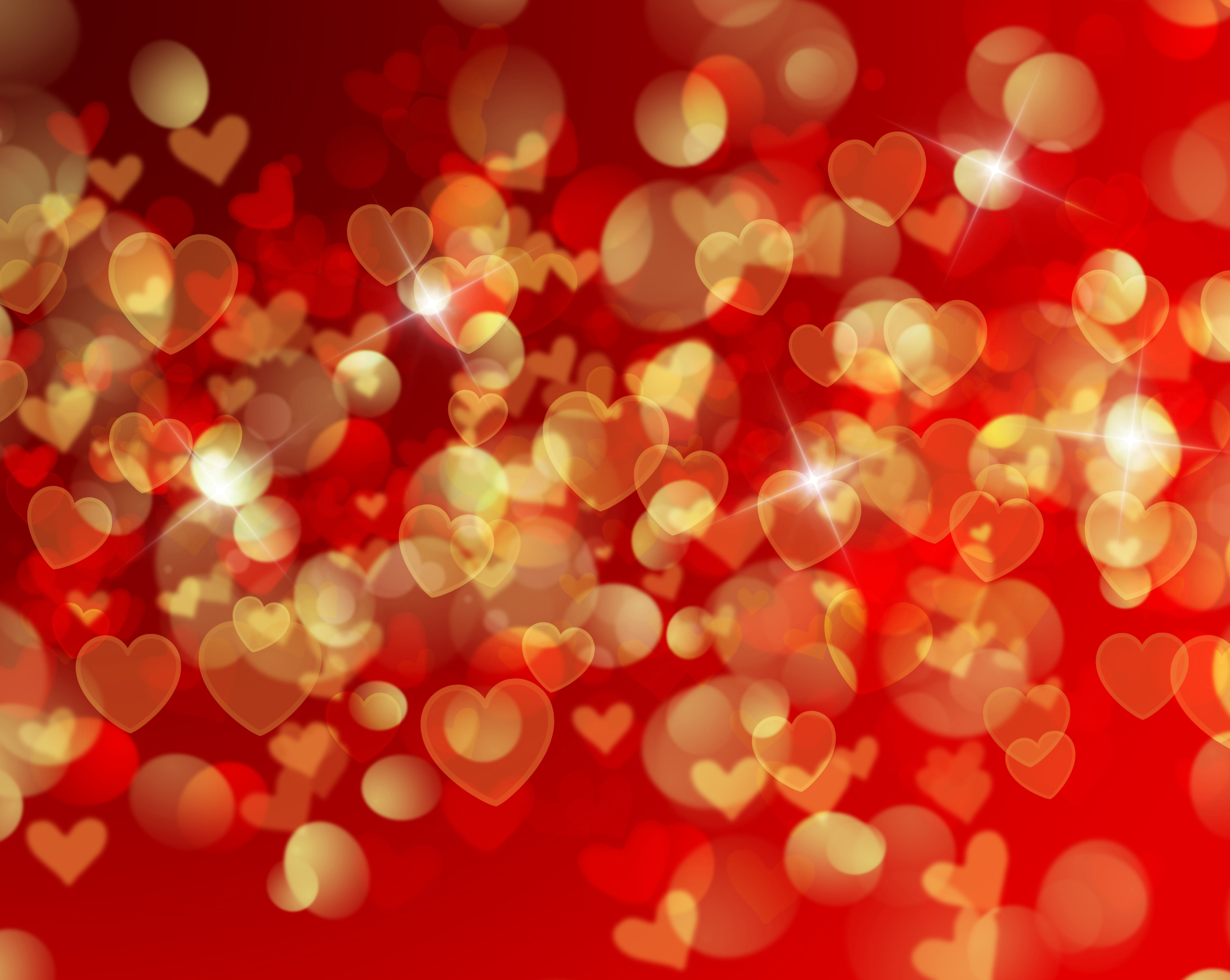 hearts red love background romantic bokeh Valentine s Day 2k 4k 5k