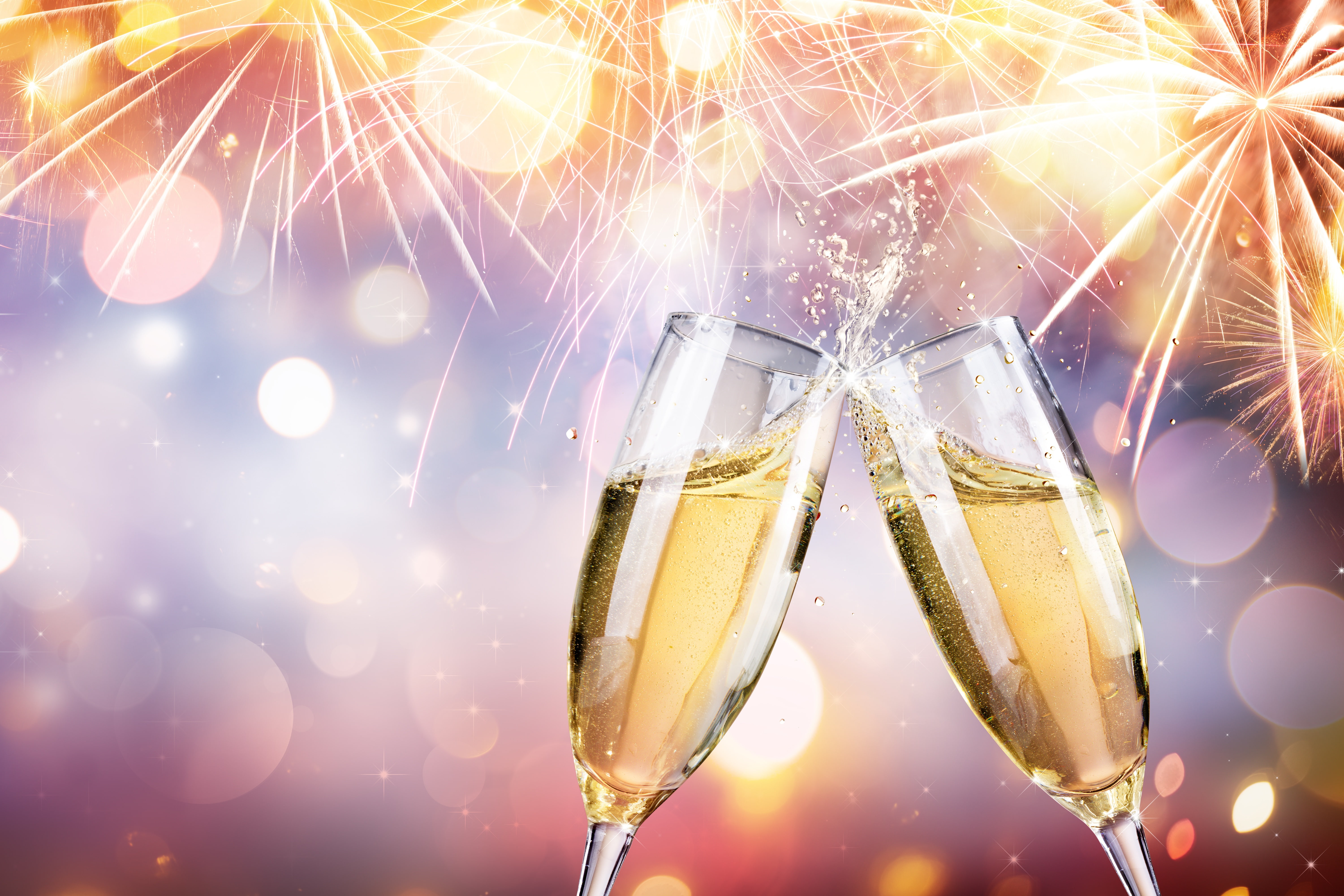 Holiday New Year Alcohol Bokeh Celebration Champagne Drink 2k 4k 5k