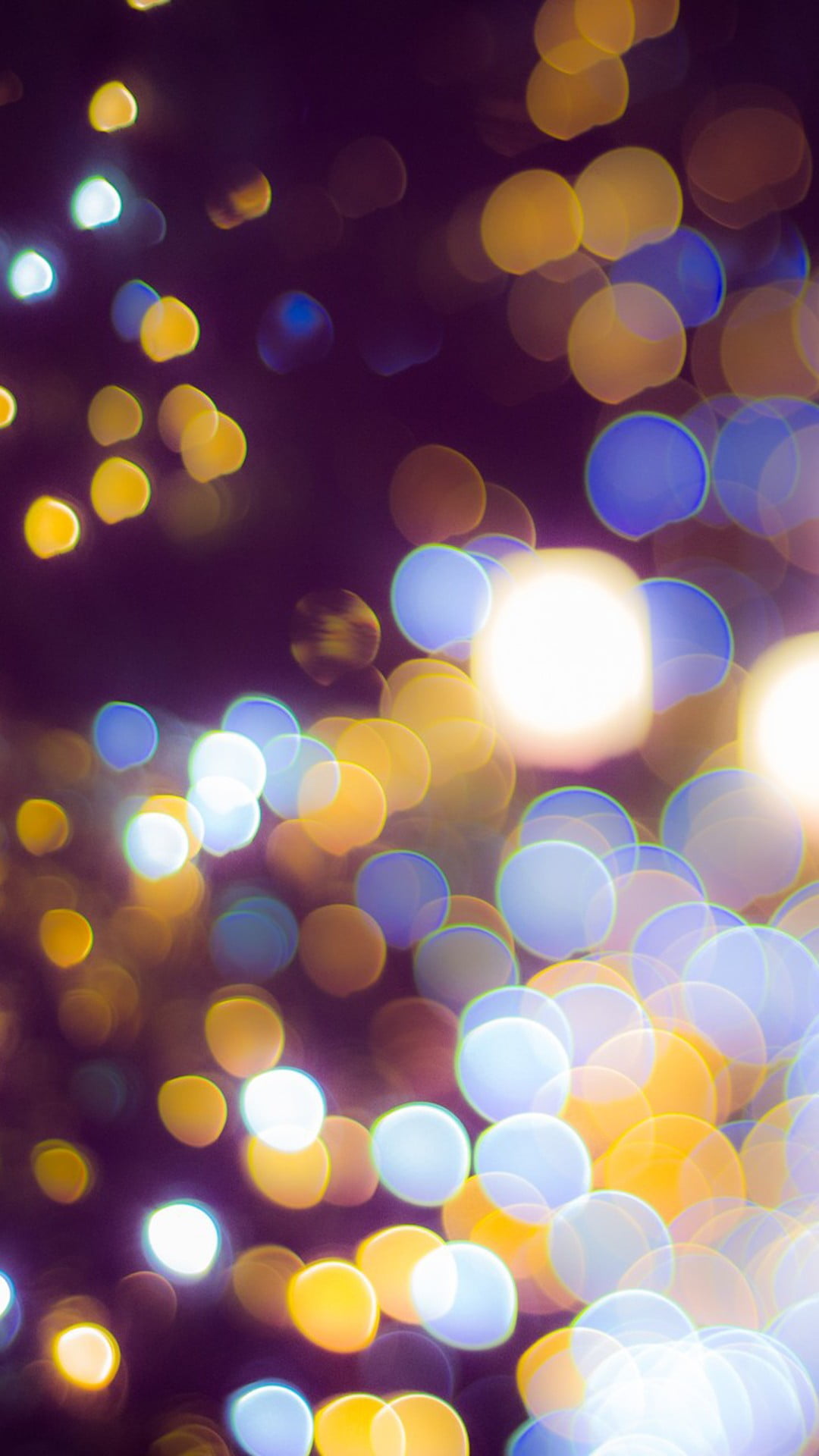 photograph blue and yellow bokeh abstract lights illuminated