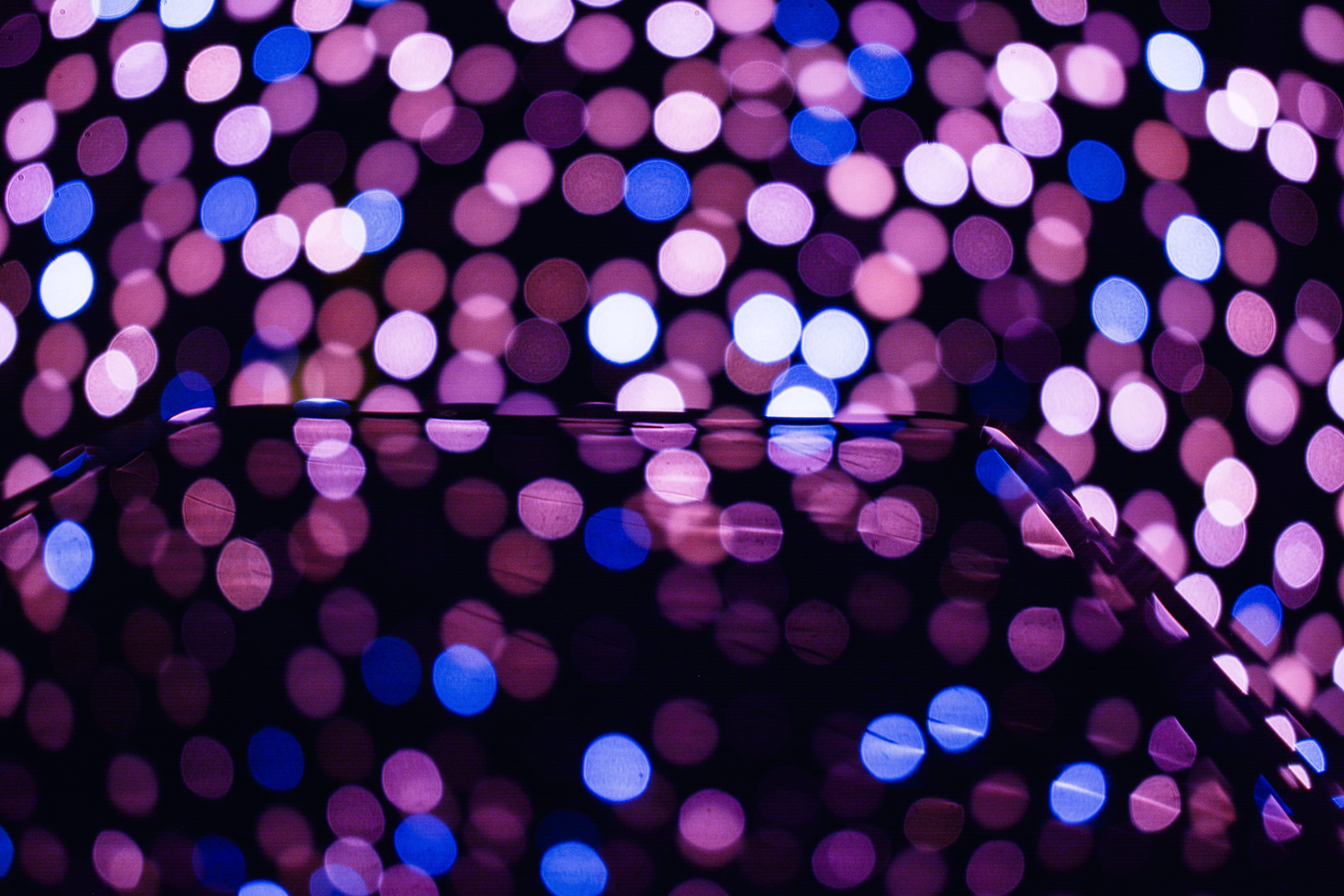 pink white and blue bokeh lights wallpaper lighting purple 2k 4k 5k