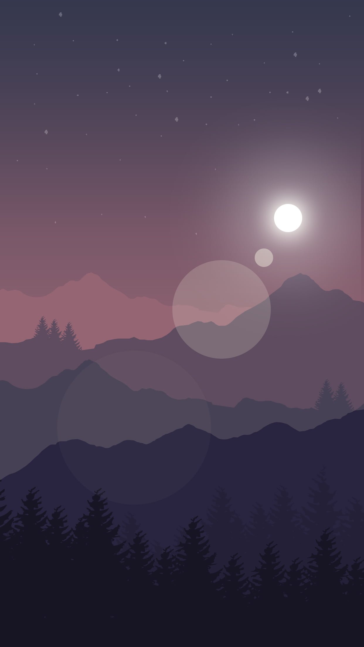 silhouette of mountain in bokeh photography digital art nature