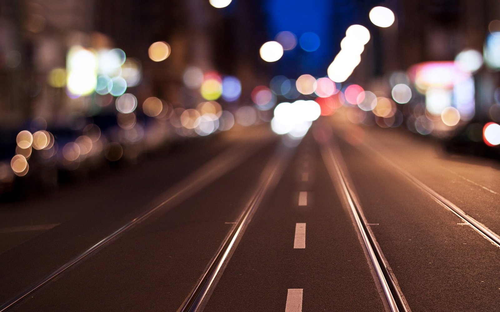 Simple Background Tilt Shift Street Bokeh Road City 2k