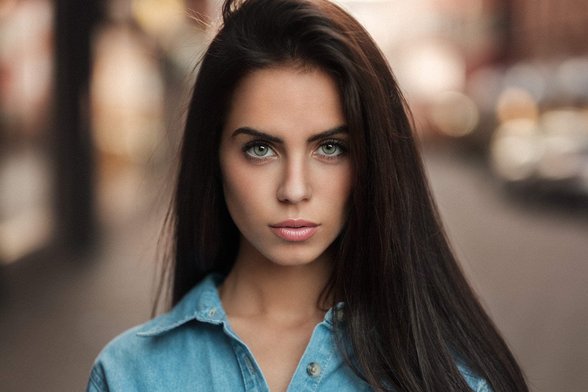 women outdoors bokeh long hair Marlen Valderrama Alvar z 2k