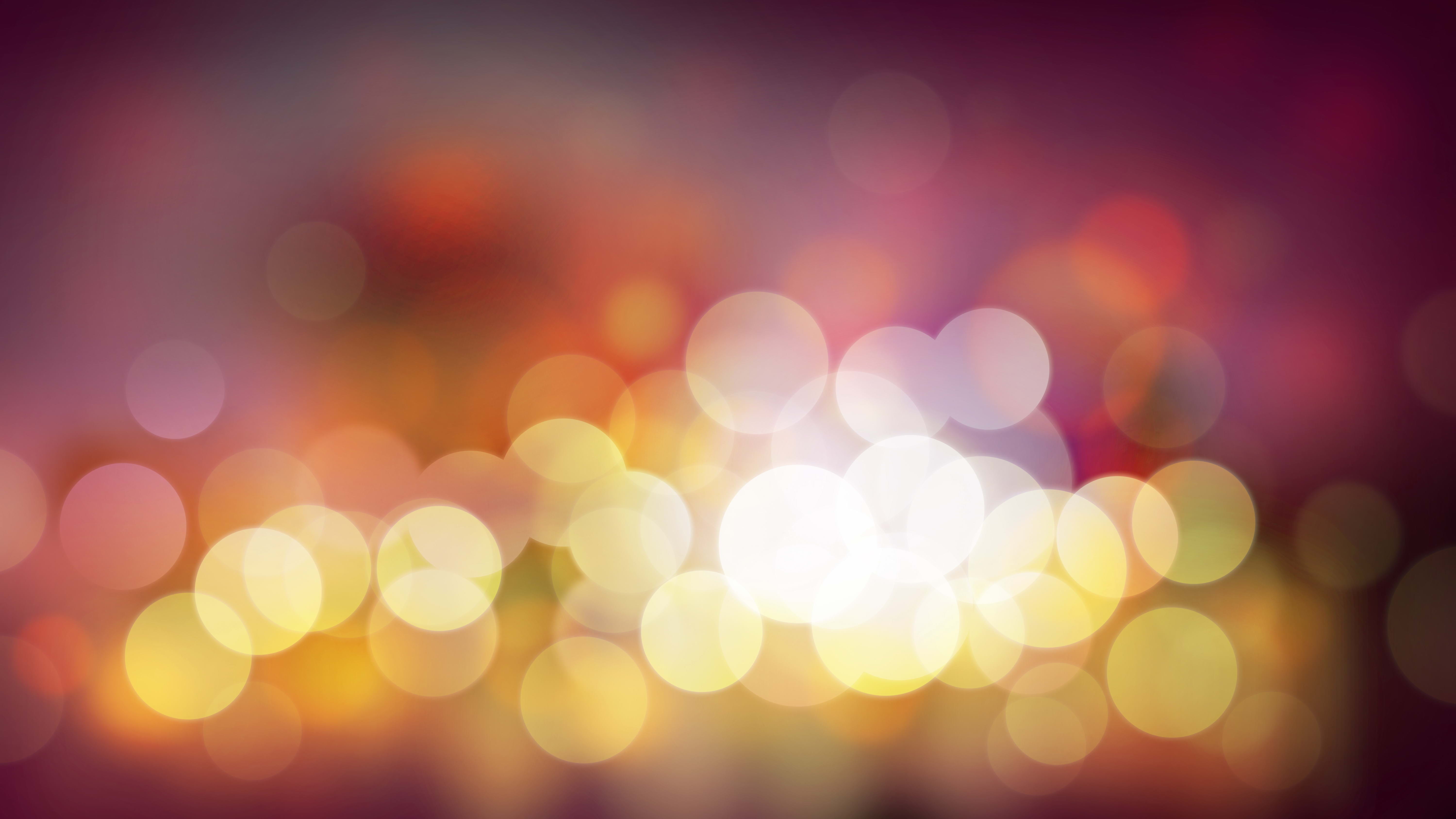 yellow and orange bokeh lights purple background circles defocused 2k 4k 5k