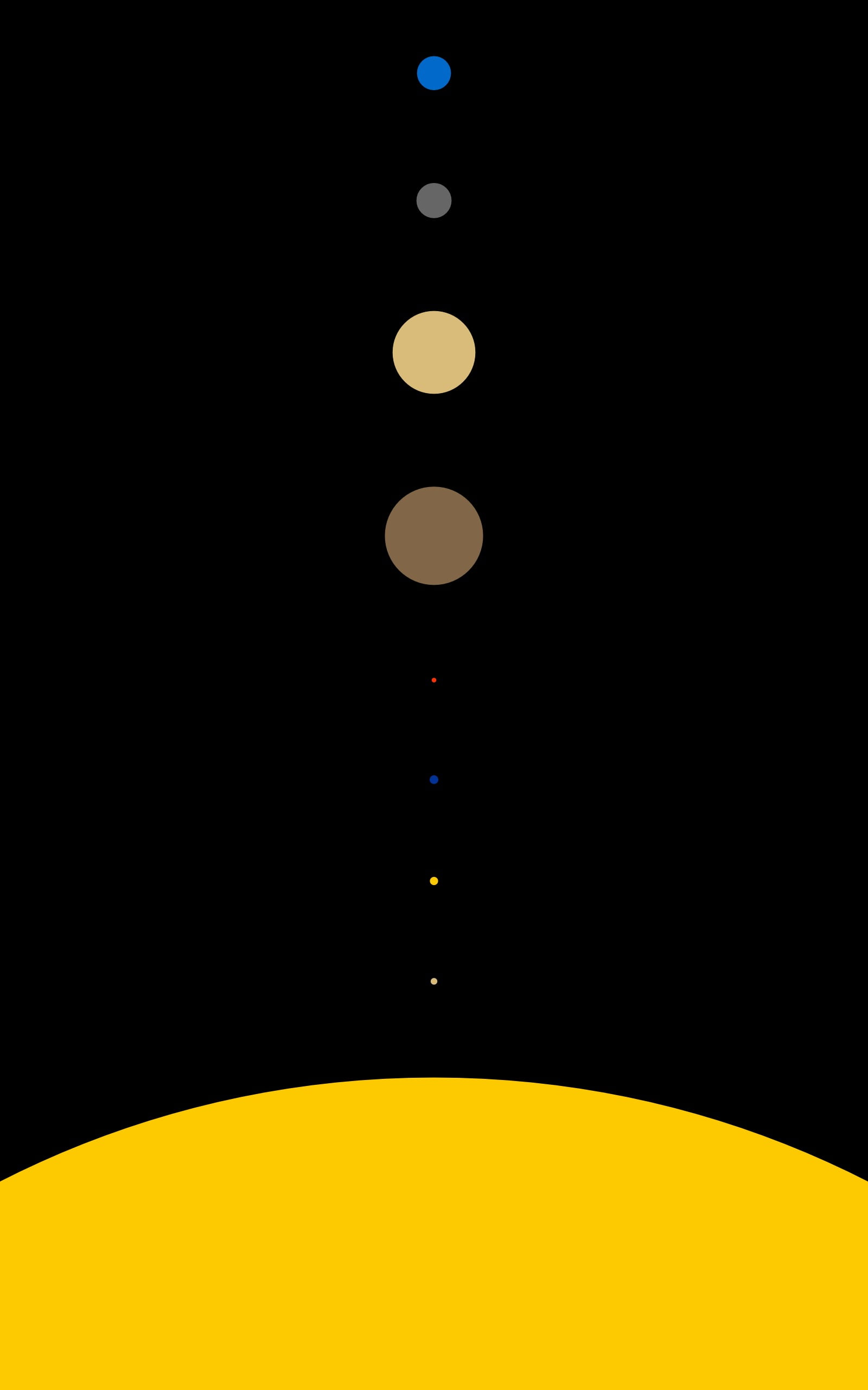yellow bokeh Solar System space planet minimalism portrait display 2k