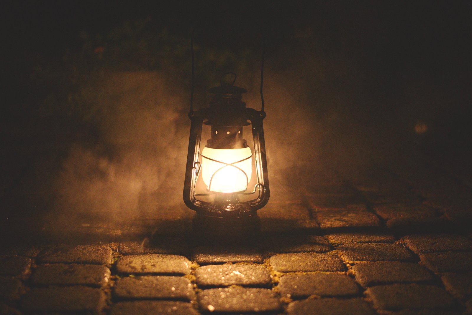 black lantern lamp haze night mystical dark surface structures 2k 4k 5k