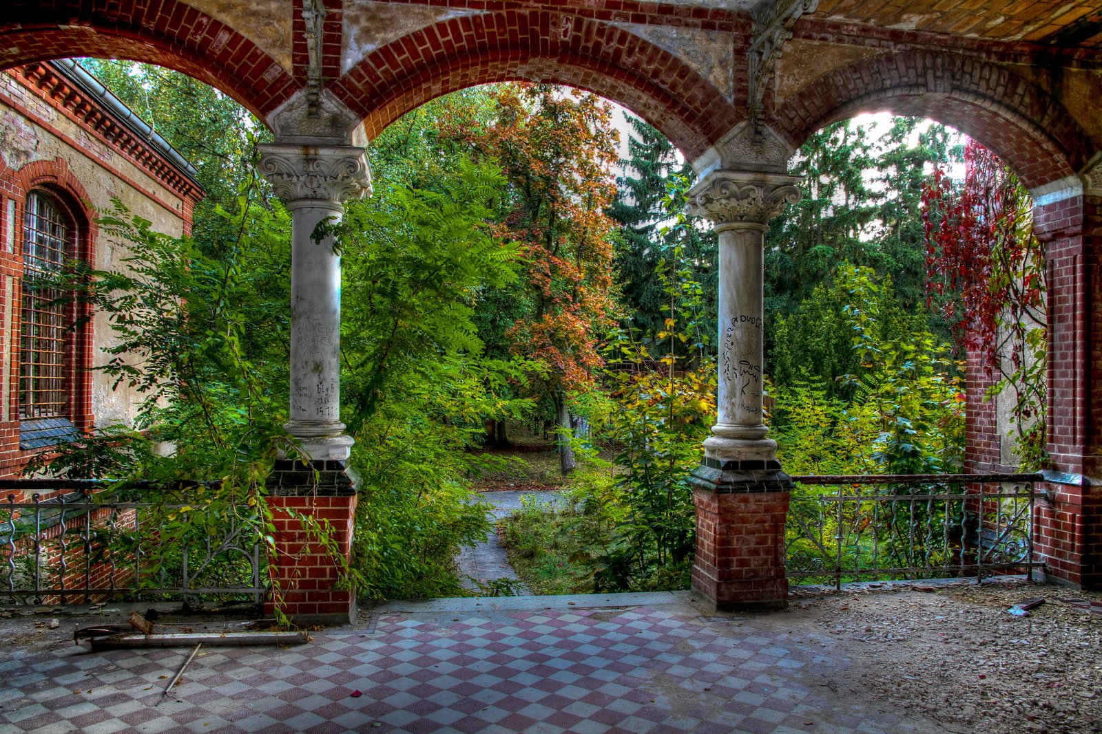 brown concrete building near trees at daytime Beelitz Lost 2k 4k 5k