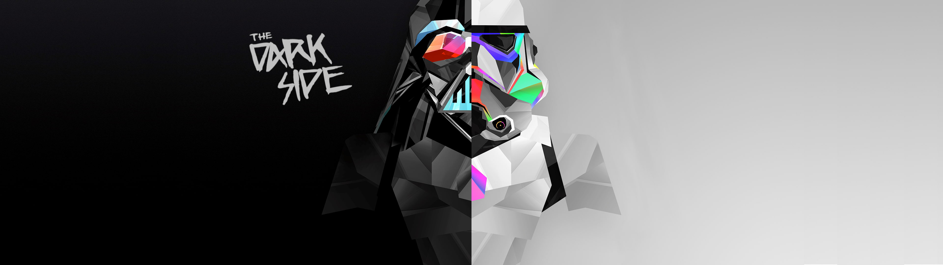 multiple display dual monitors abstract digital art stormtrooper 2 widescreen dualmonitor dualscreen 2k 4k