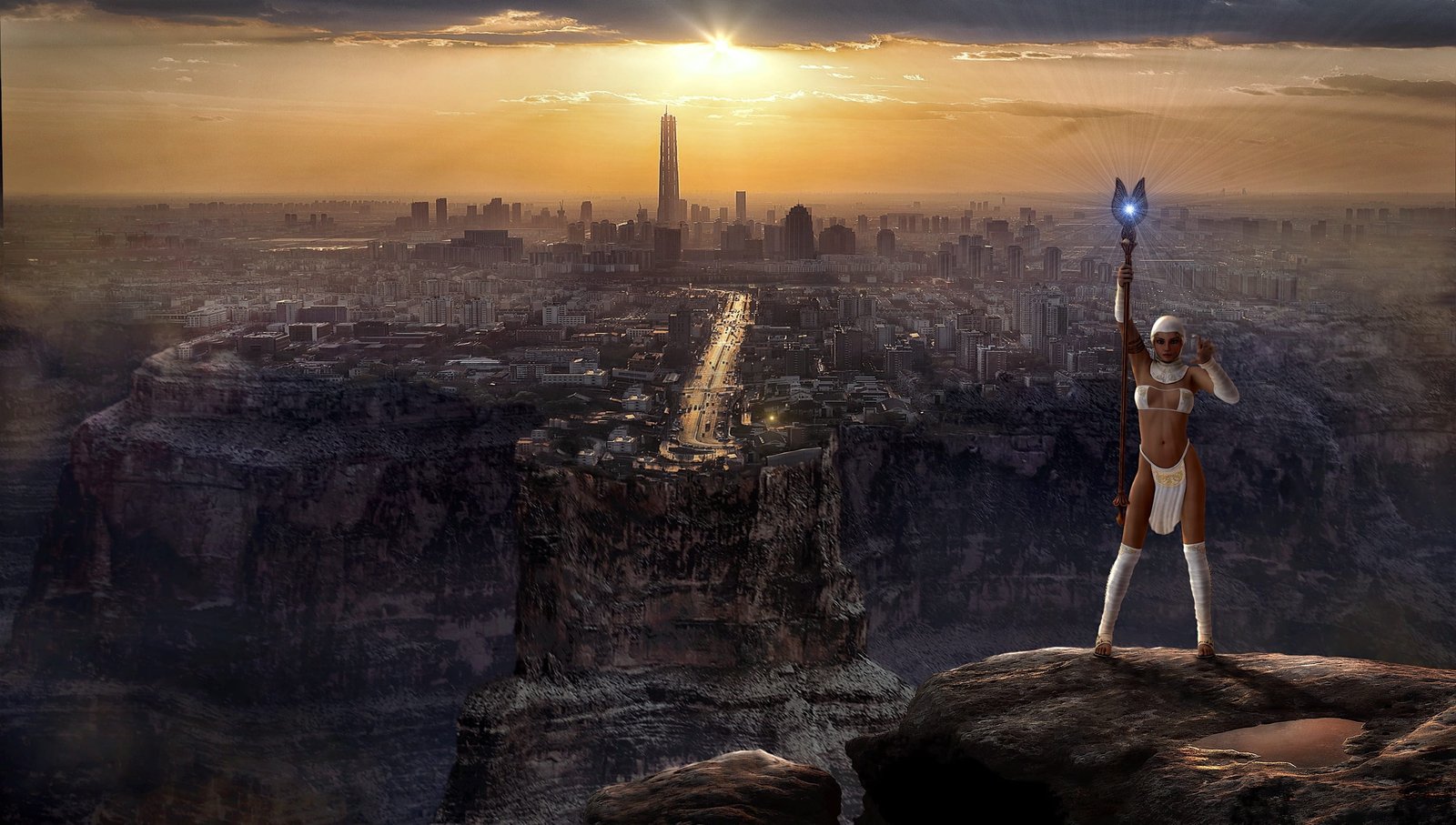 city abyss fantasy composing mood mysticism atmospheric 2k