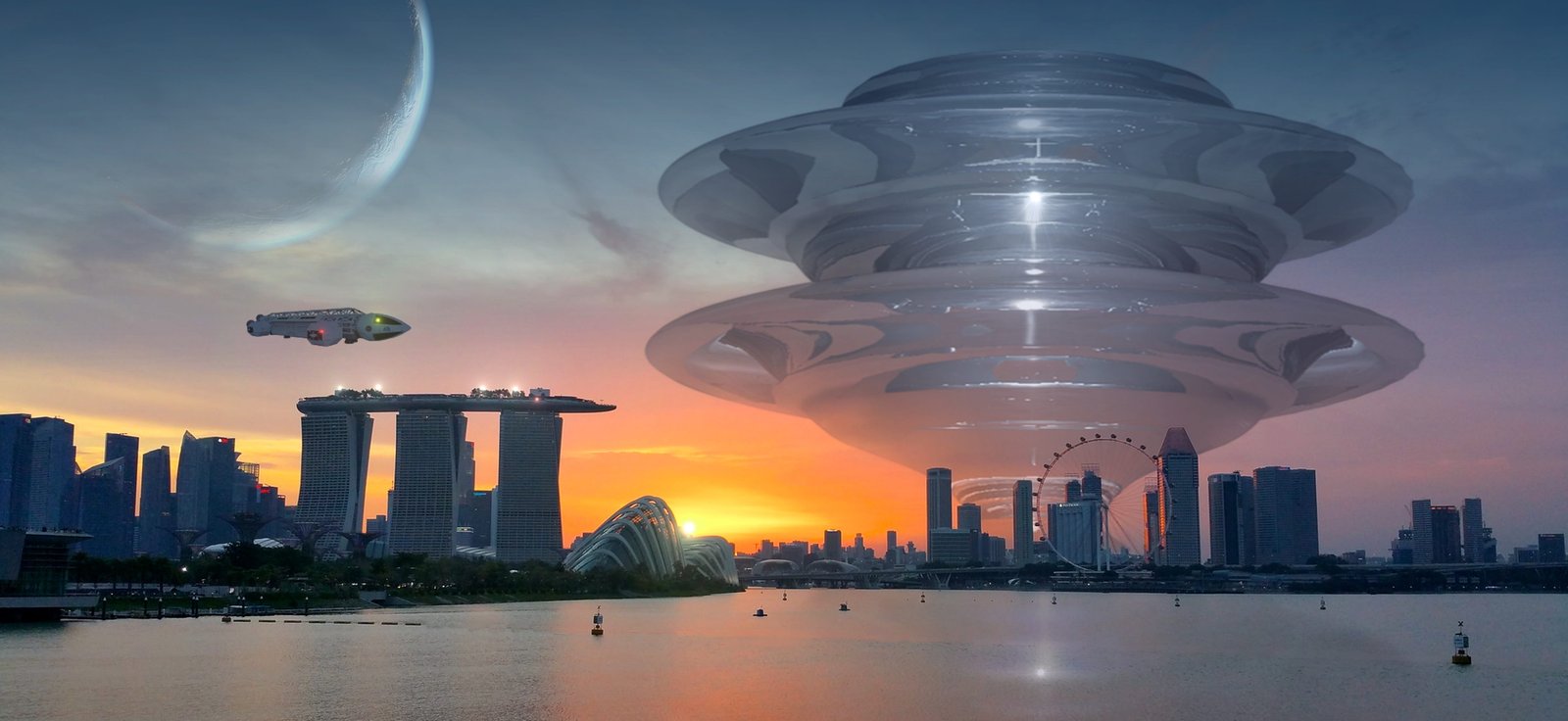Marina Bay Sands in Singapore wallpaper fantasy city forward 2k 4k 5k