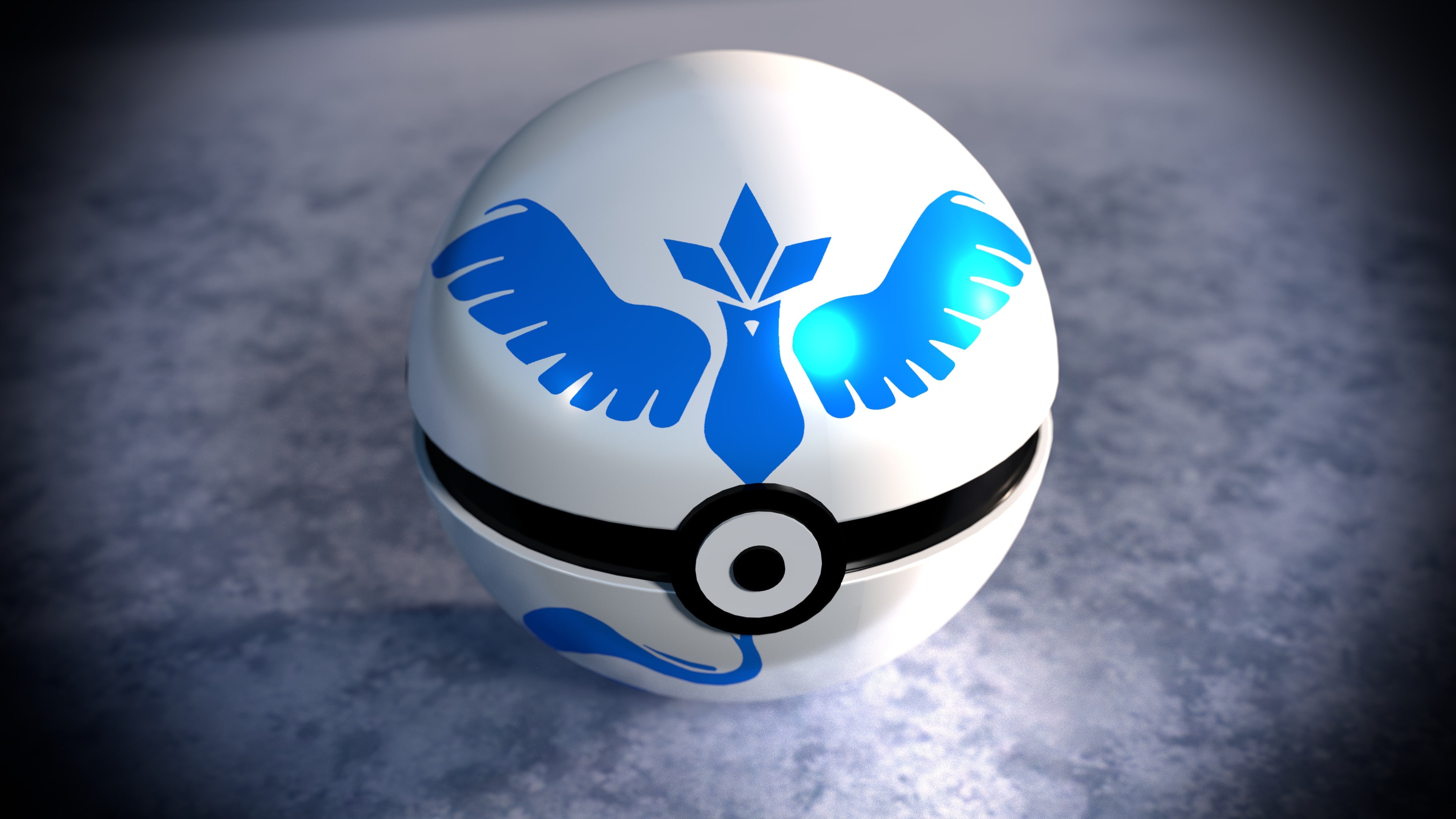 Pokemon GO Team Mystic Pokeball Blue 2k 4k