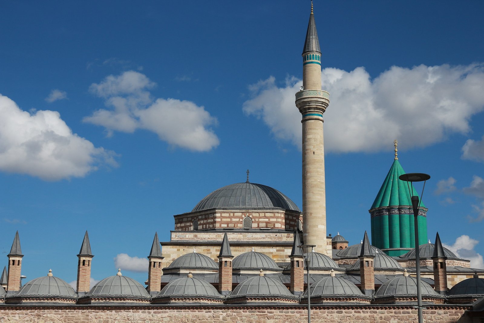 shrine green maulana konya chimney minaret dome cheers 2k 4k 5k