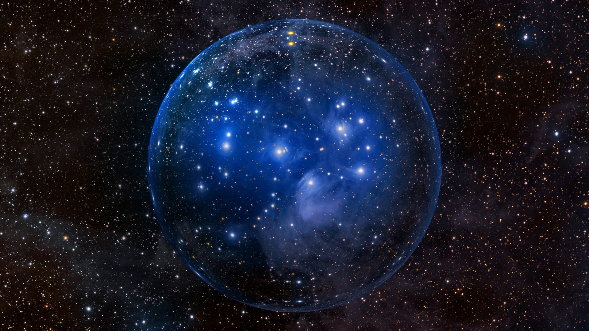 The Pleiades Star Cluster Image ball galaxy fog kosmus 2k