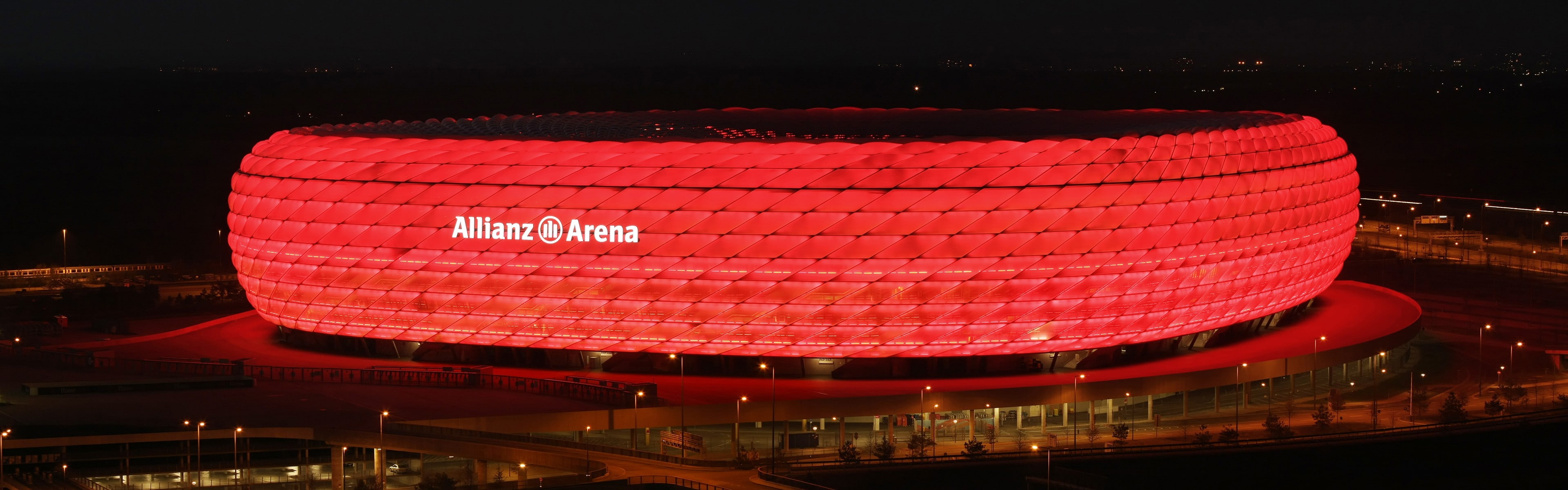 Allianz Arena Dual Monitors FC Bayern Lights Multiple Display widescreen dualmonitor dualscreen 2k 4k