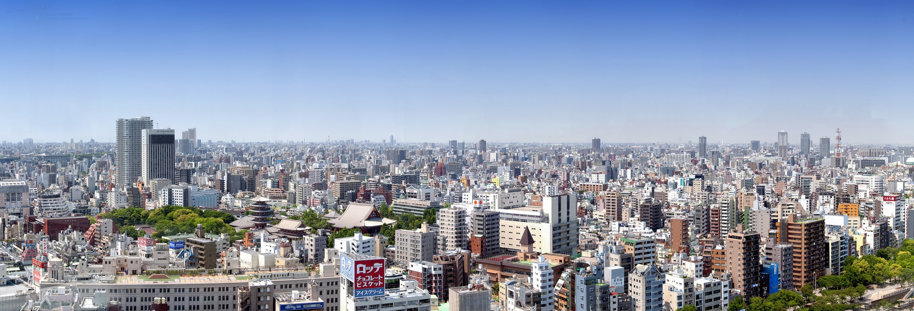 buildings dual japan multi panorama tokyo widescreen dualmonitor dualscreen 2k