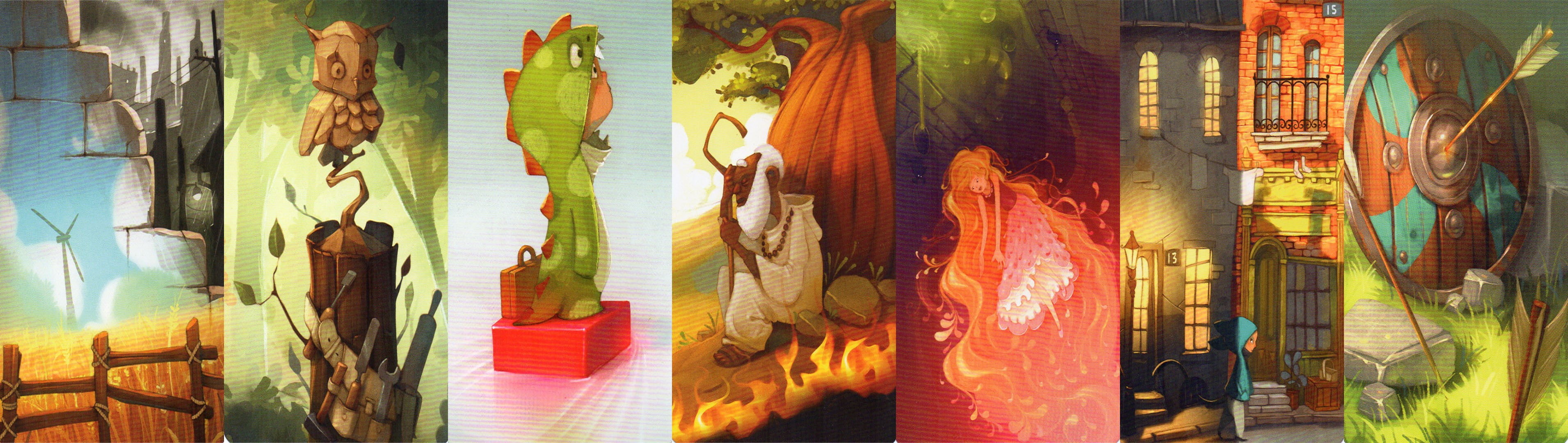 dixit fire wall owl wood Arrow villages dual monitors widescreen dualmonitor dualscreen 2k 4k