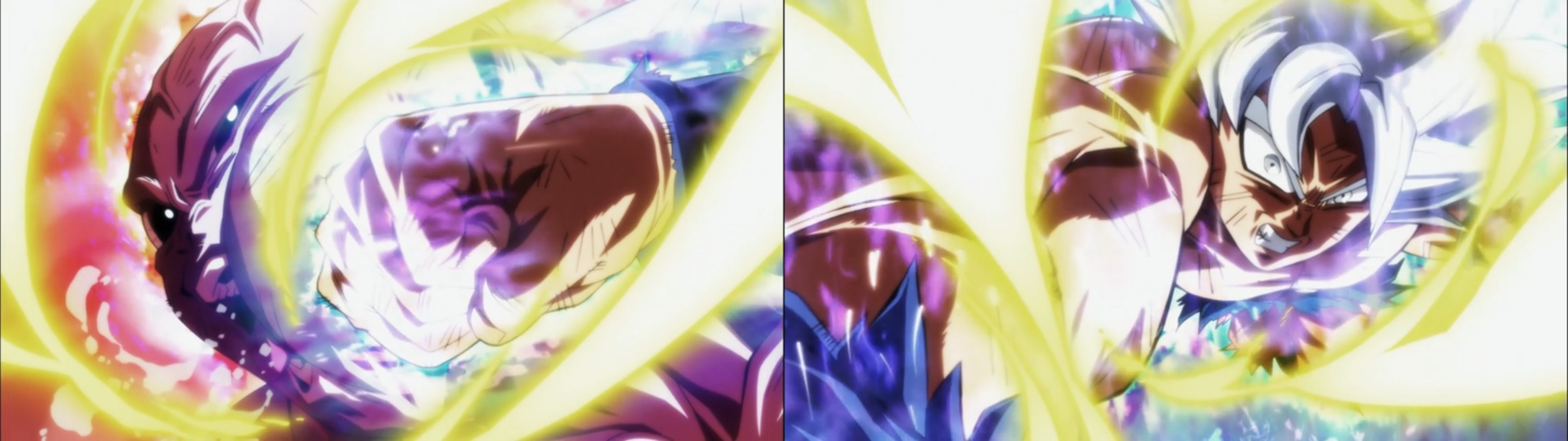 Dragon Ball Super Fight Scene Dual Monitor Wallpaper close up widescreen dualmonitor dualscreen 2k 4k