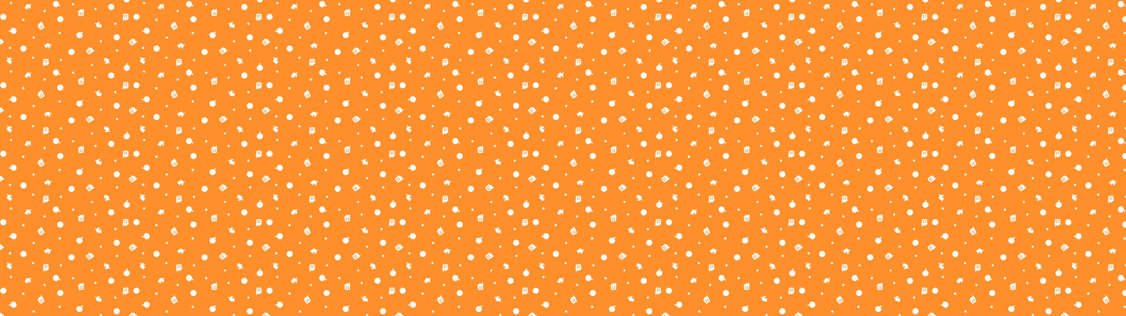 orange and white polka dot textile Animal Crossing New Leaf widescreen dualmonitor dualscreen 2k 4k