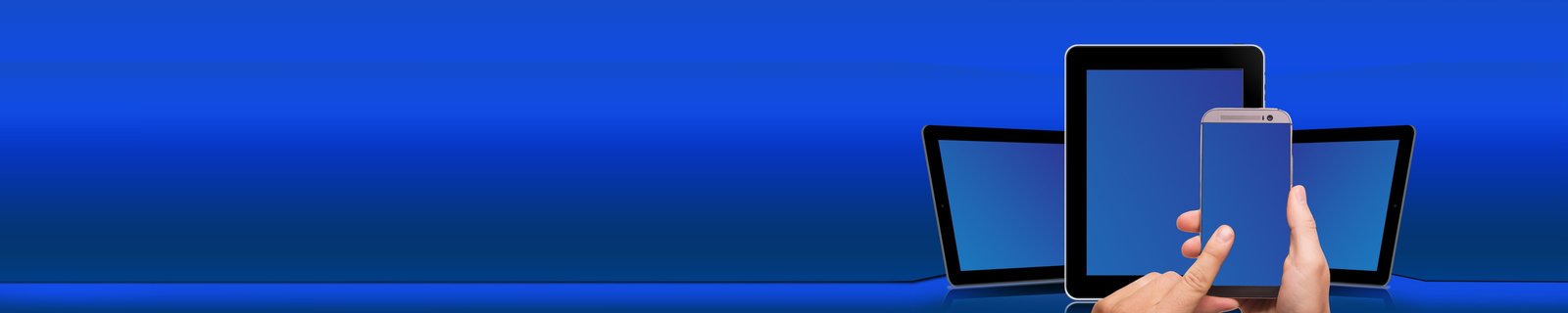 person holding smartphone computer online digital banner widescreen dualmonitor dualscreen 2k 4k 5k