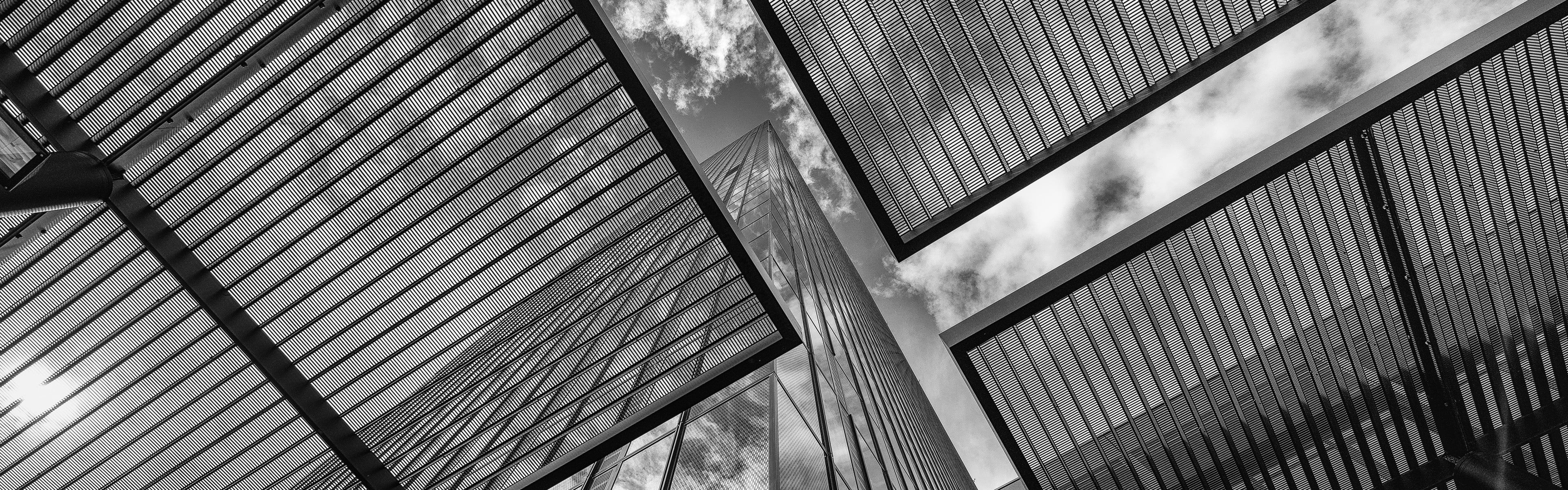 skyscraper monochrome architecture multiple display modern widescreen dualmonitor dualscreen 2k 4k