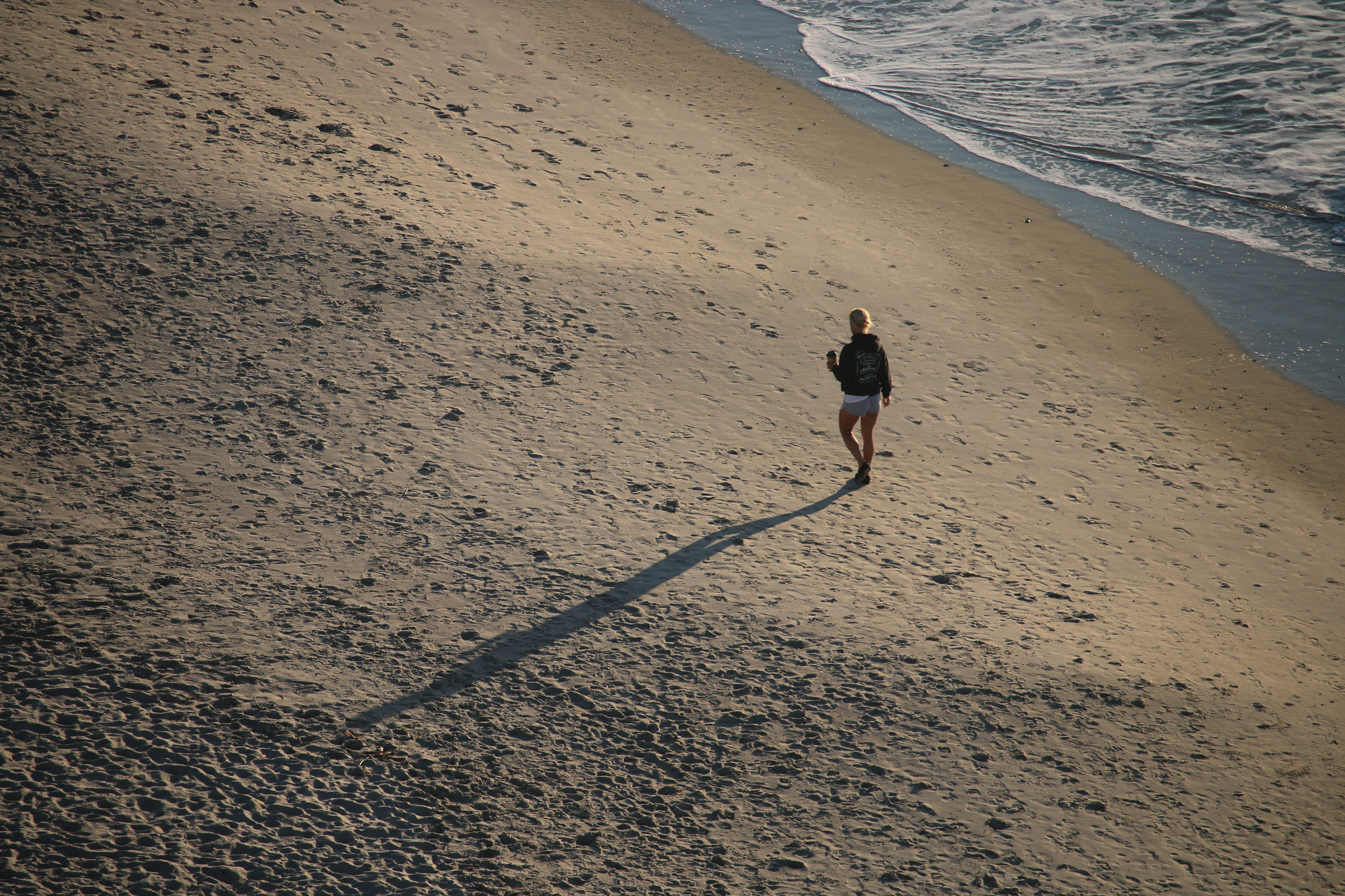 beach people land full length one person sand high angle view 2k 4k 5k