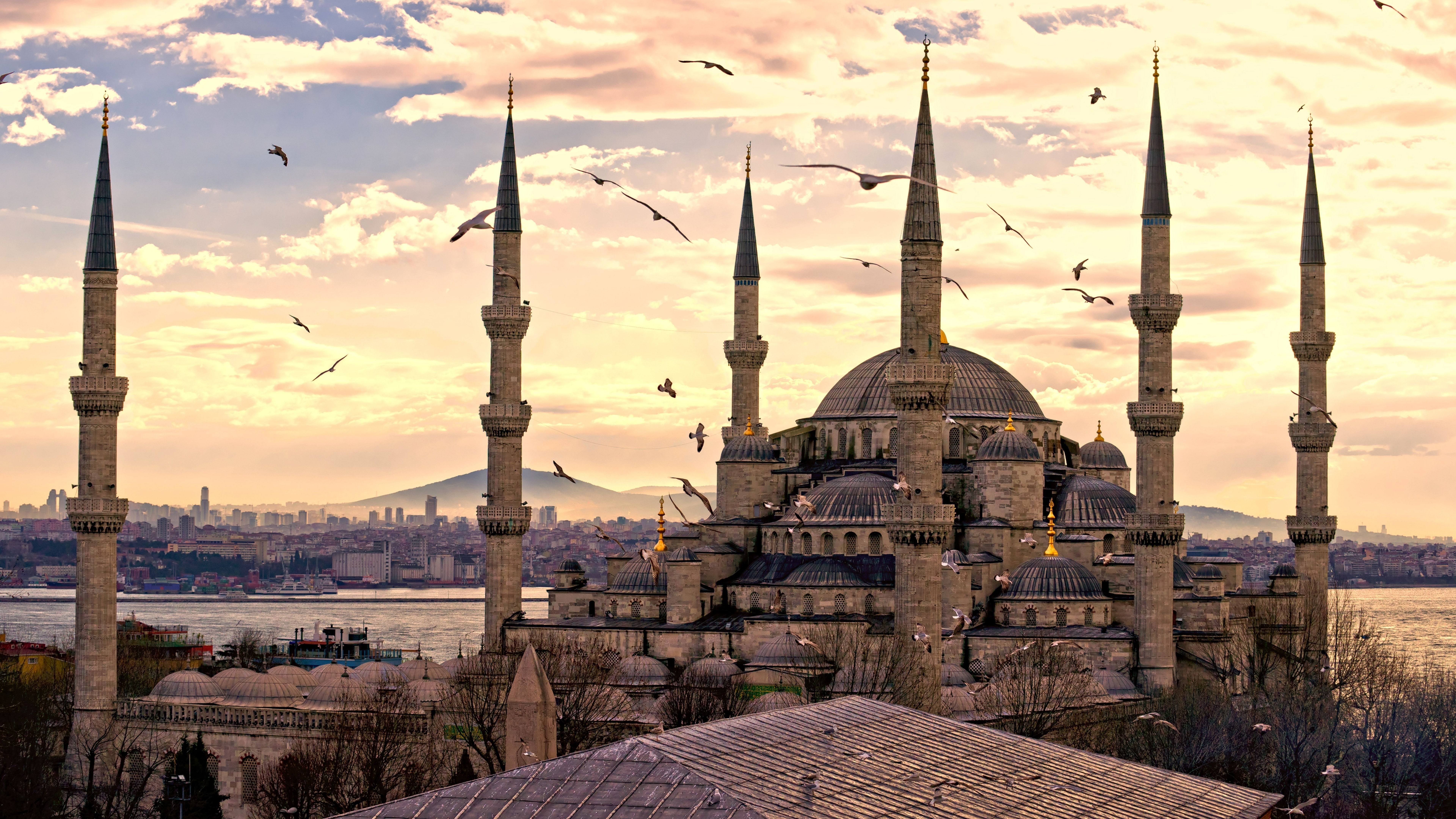 city historical tower towers turkey istanbul sultan ahmet camii 2k 4k 5k 8k