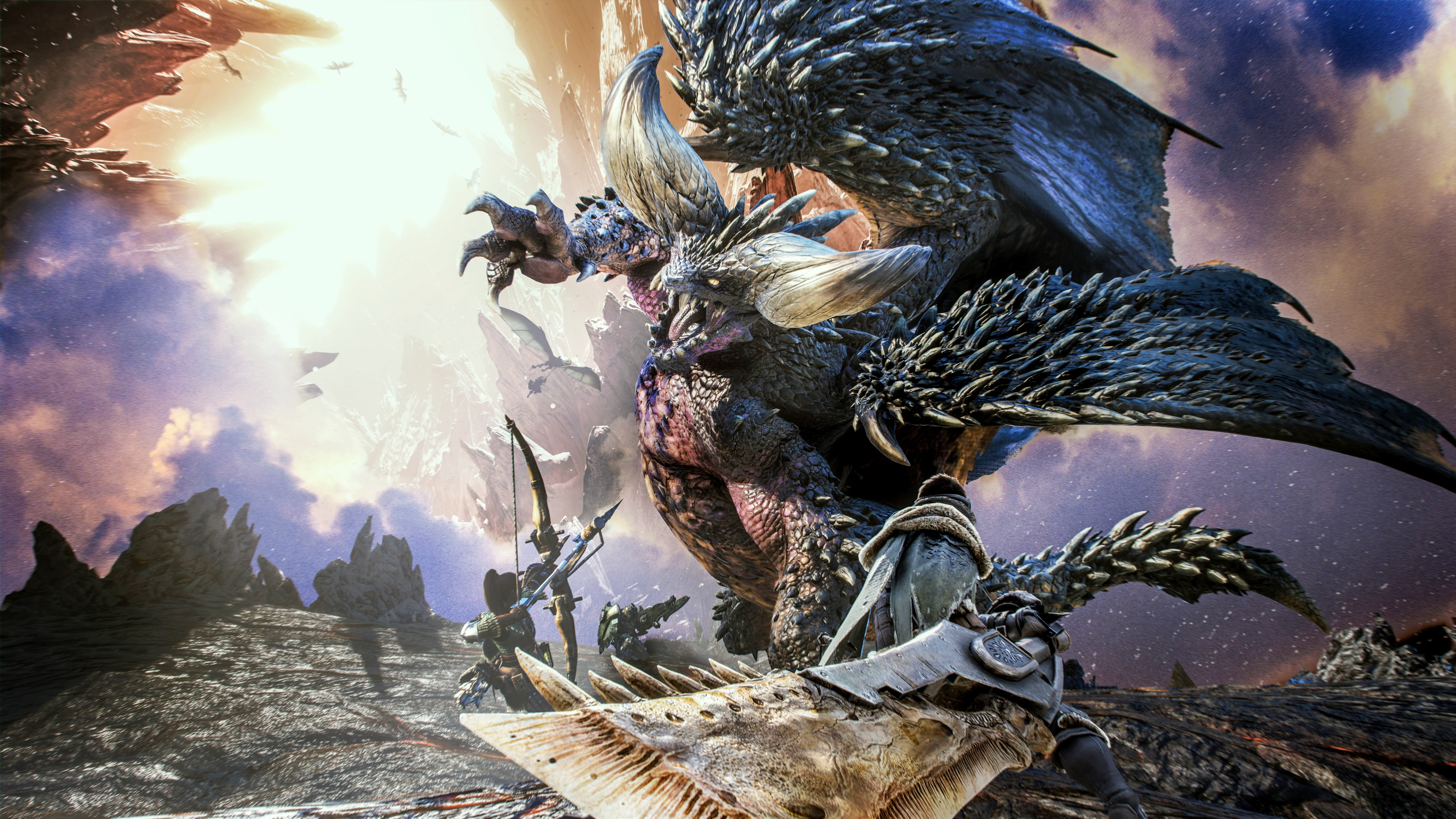 dragon illustration video games Monster Hunter World 2k 4k 5k 8k