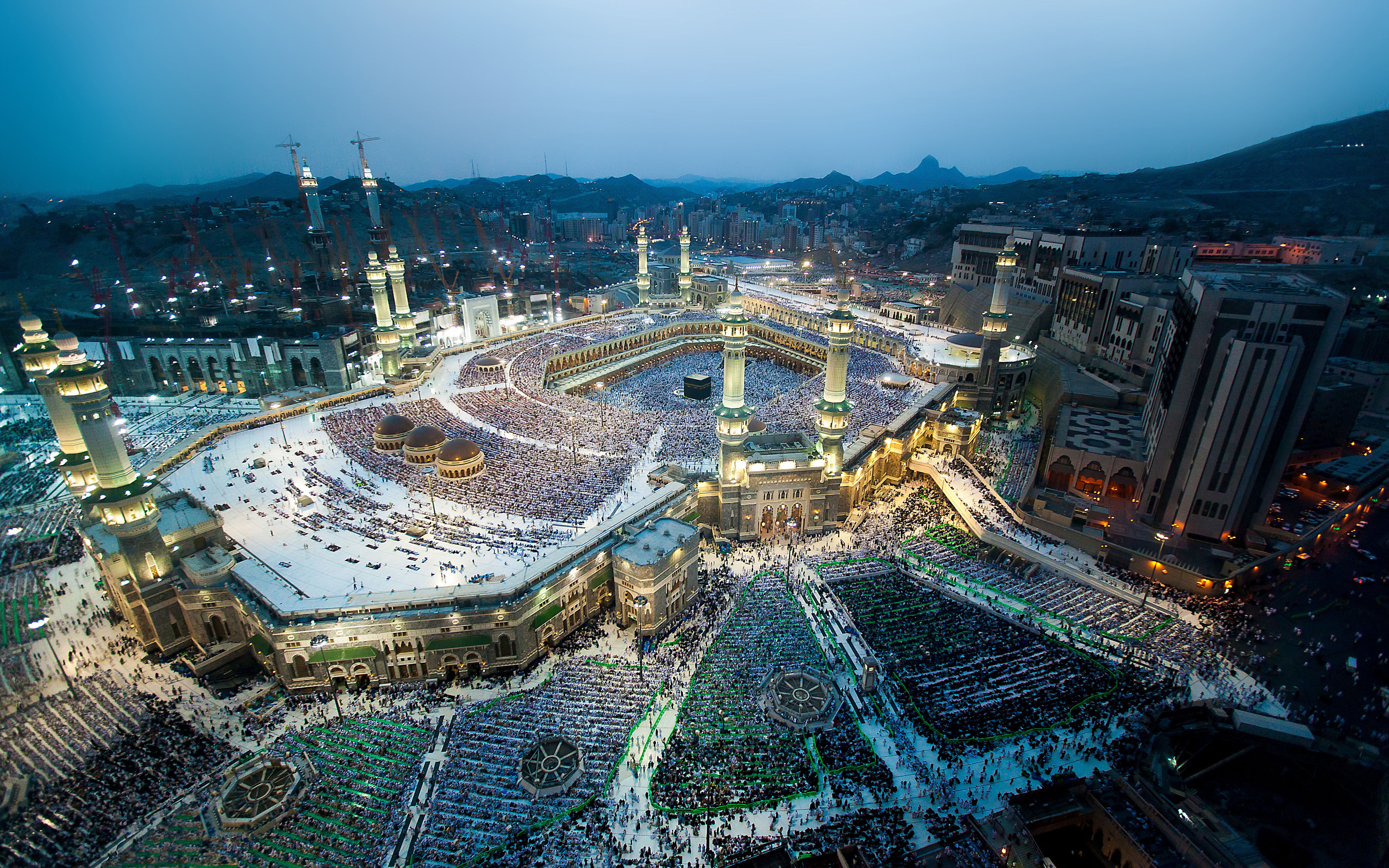 Masjid Al Haram Or Holy Mosque Great In Mecca Is The Largest World And Surrounds Holiest Site Of Islam Kaaba City Saudi Arabia 2k 4k 5k