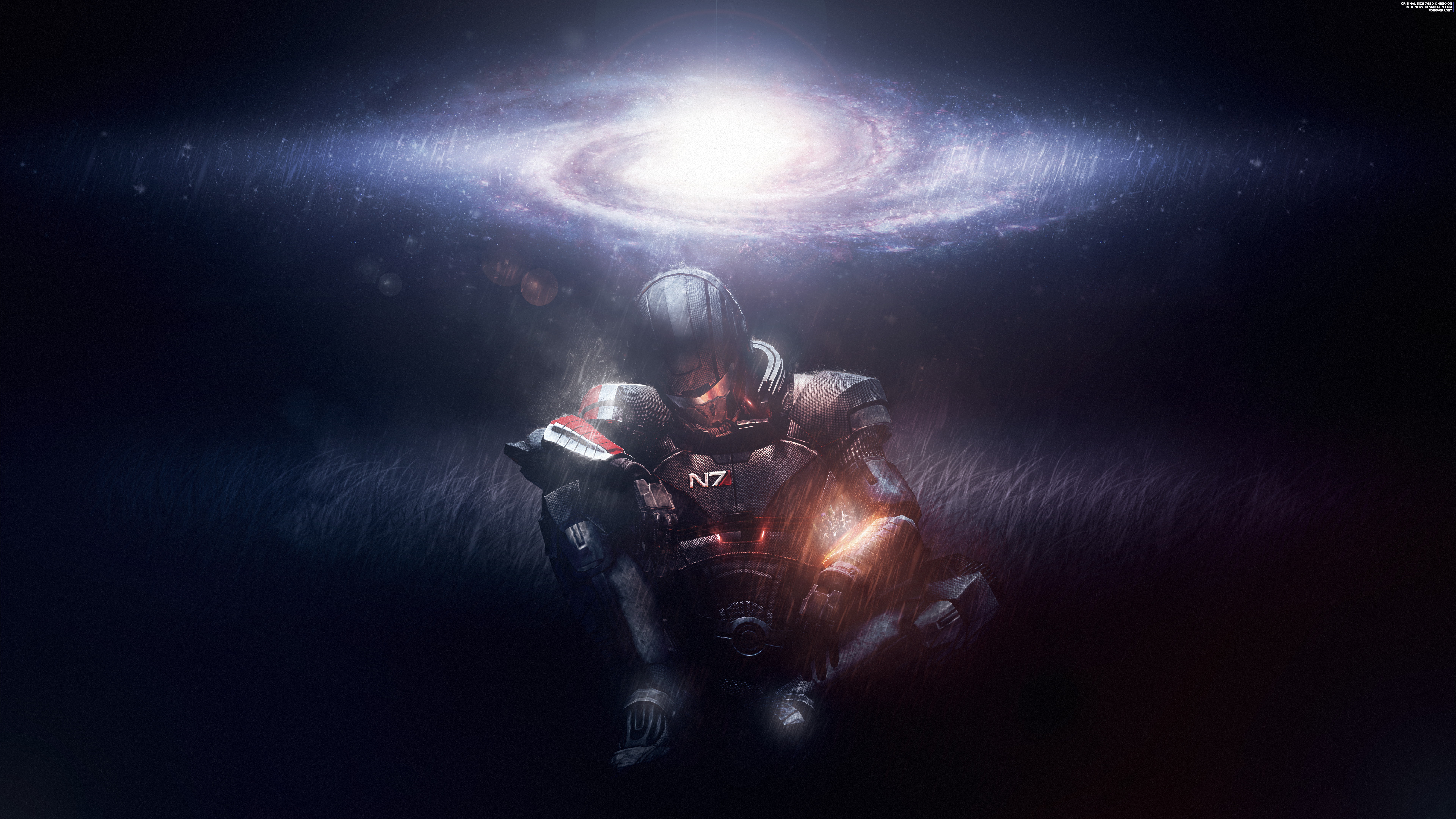 Mass Effect Milky Way Spiral galaxy Commander Shepard 2k 4k 5k 8k