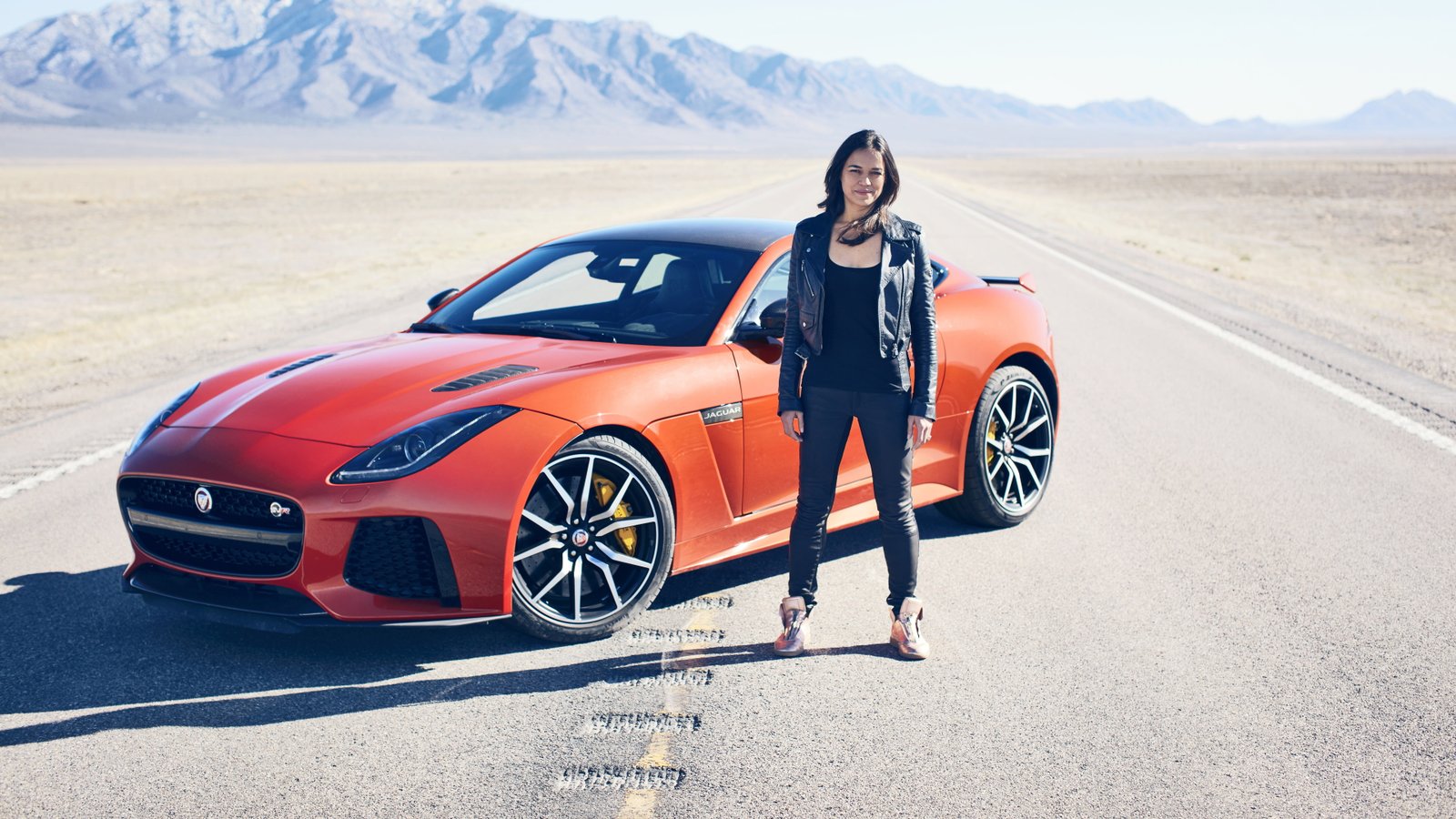 Jaguar F TYPE Michelle Rodriguez transportation car motor vehicle 2k 4k 5k 8k