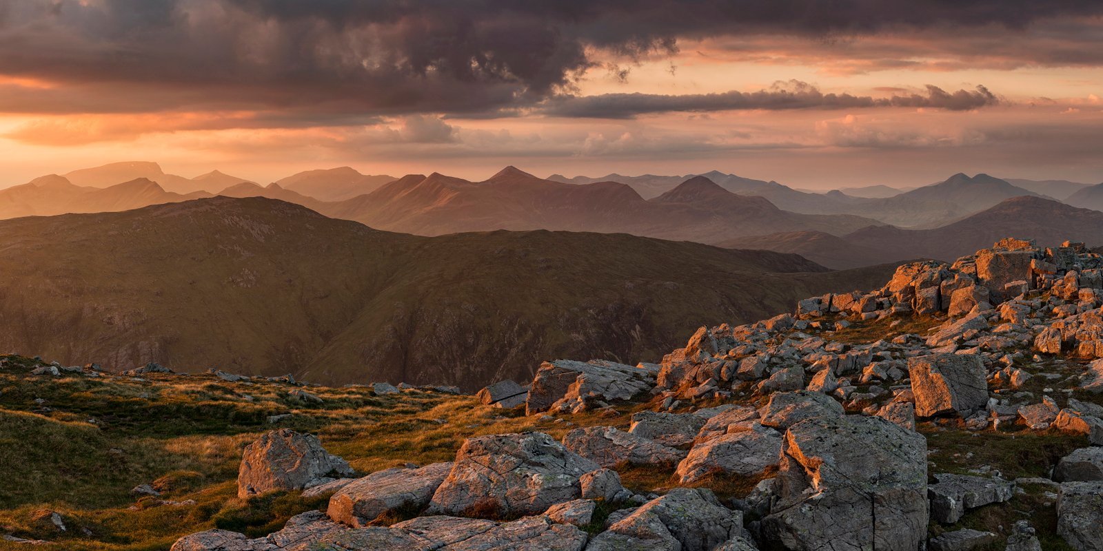 stone ruins on top of mountain scenery High Lands Scotland 2k 4k 5k