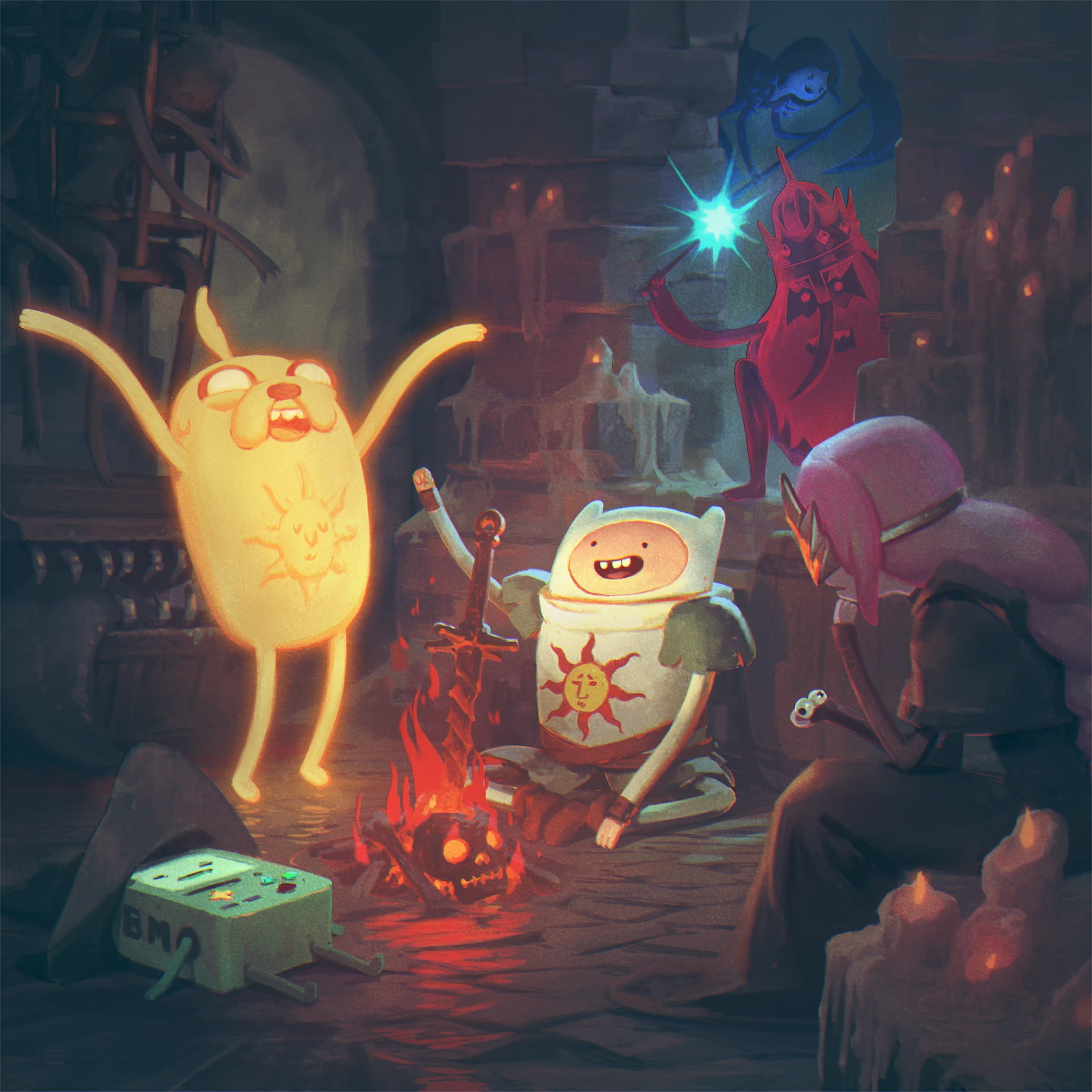 Adventure Time wallpaper artwork Dark Souls Finn the Human 56 2k