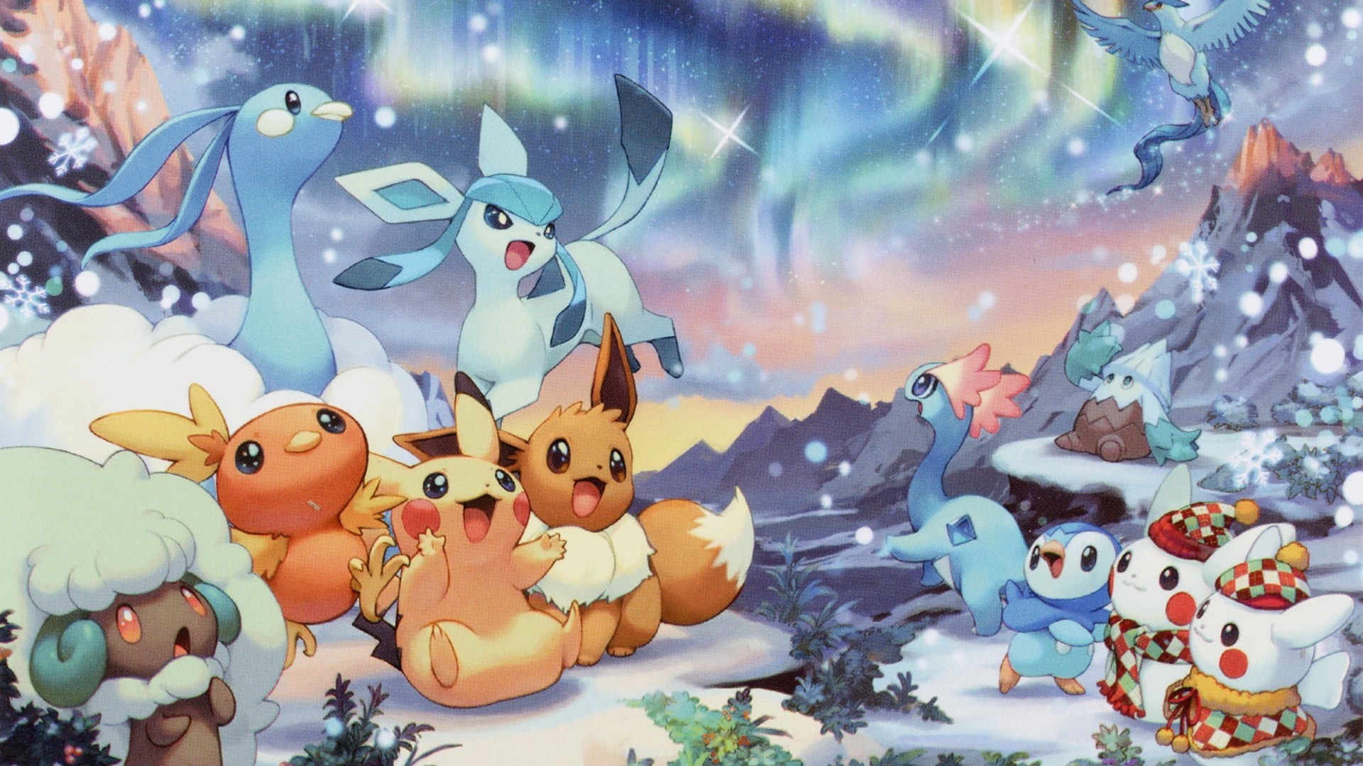 assorted characters Pokemon wallpaper Pok mon Christmas holiday 15 2k