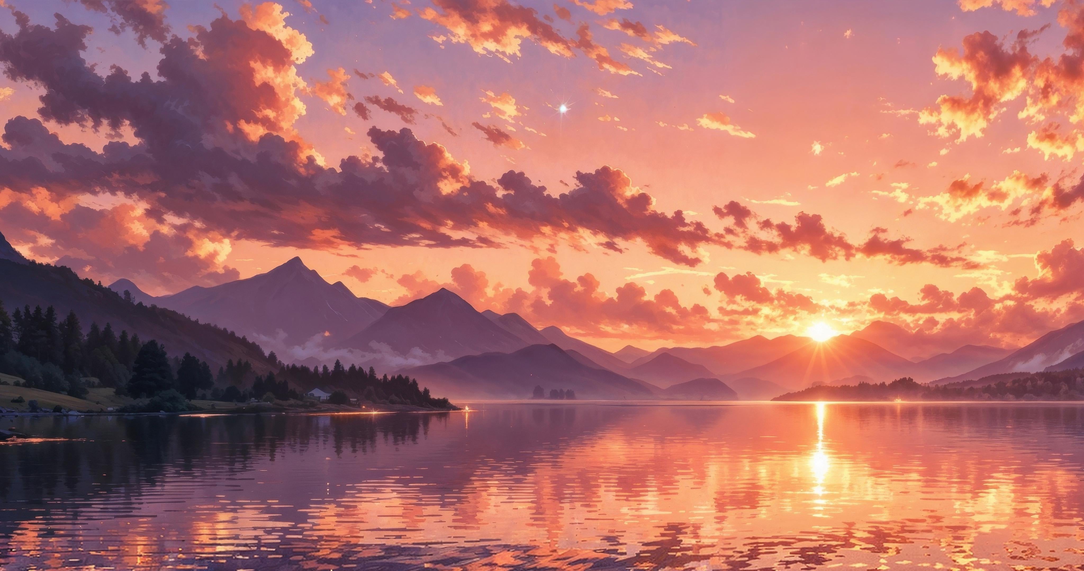 Where the Mountains Meet Sky 2k 4k