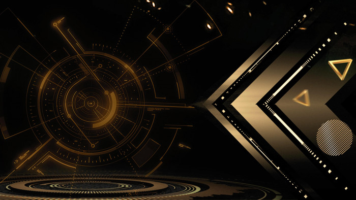 Black Gold Metal Technology Background 2k