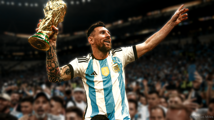 Messi with the world cup 2022