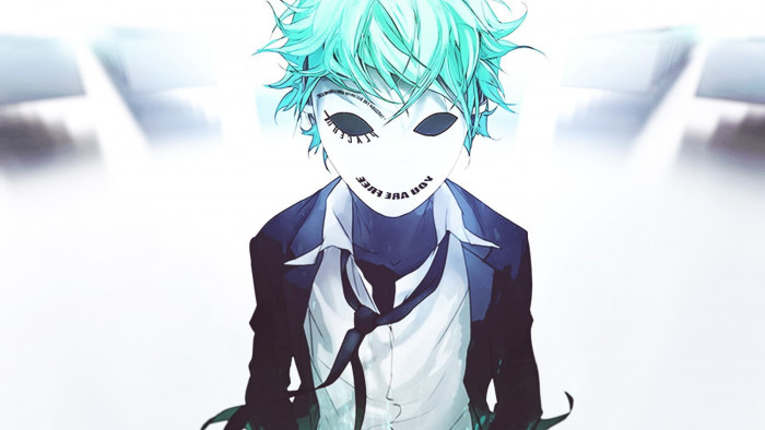 anime Cyber Frey Fisheye Placebo one person waist up front view